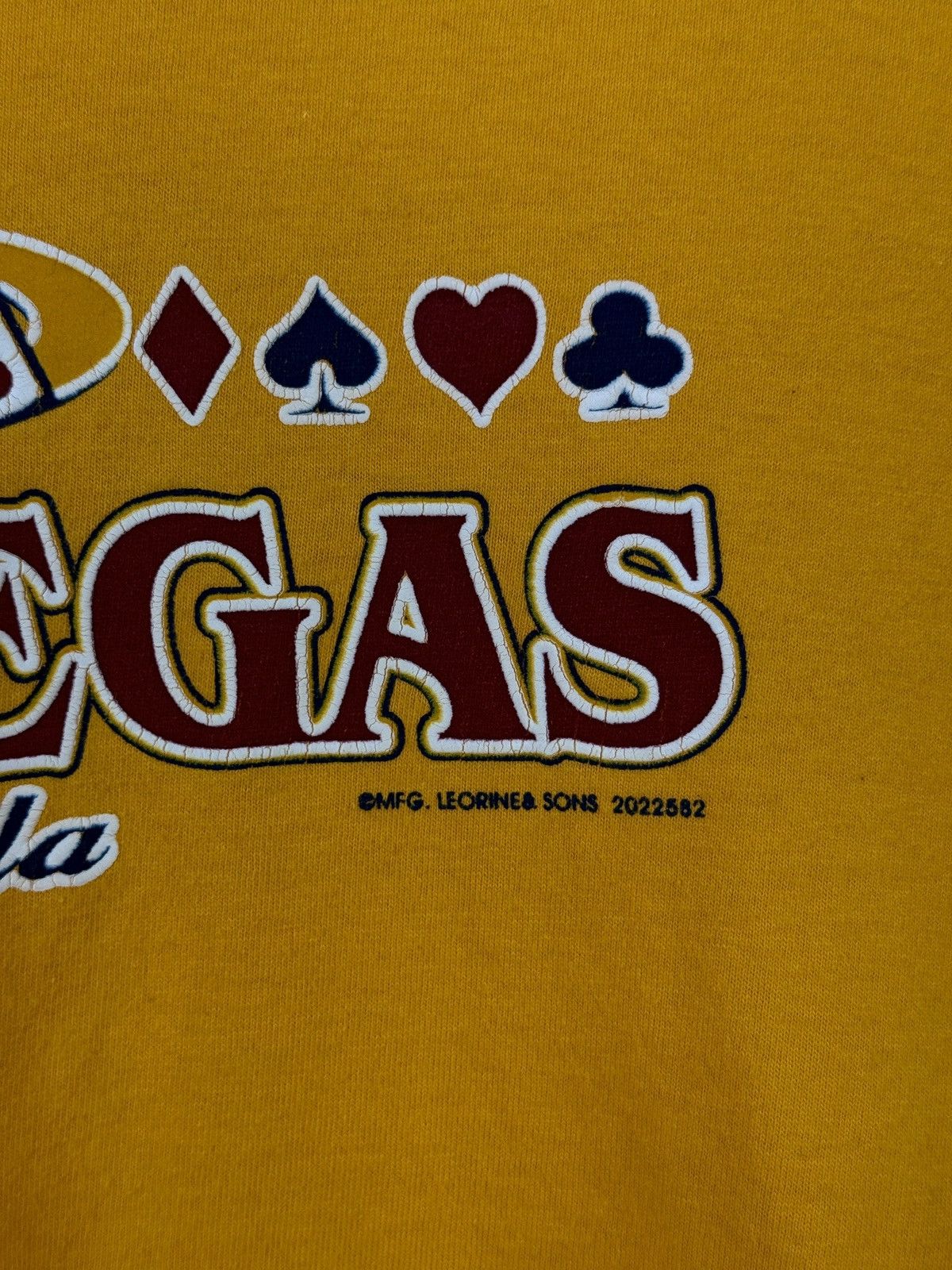 Hanes × Vintage LAS VEGAS Nevada Hanes Vintage Yellow T-Shirt Size US L / EU 52-54 / 3 - 5 Thumbnail