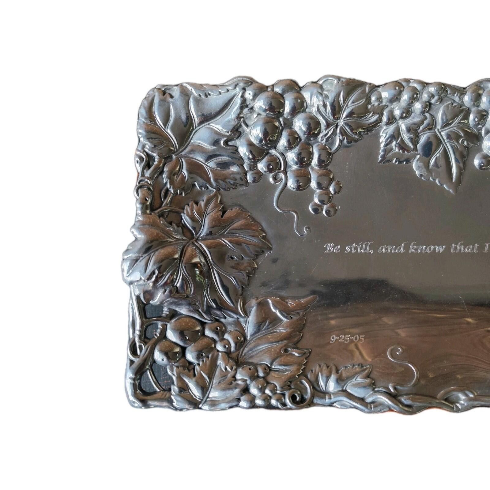 Other Vtg 1996 Arthur Court Serving Tray Grape Pattern W/ Verse Size ONE SIZE - 6 Thumbnail