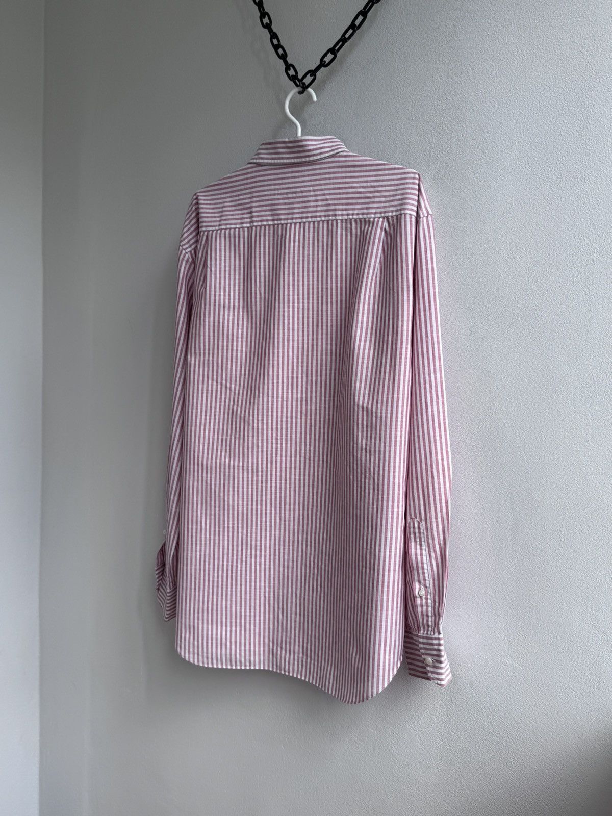 Loro Piana Loro Piana Striped Cotton Button Up Shirt Long Sleeve Pink Size US XXL / EU 58 / 5 - 12 Thumbnail