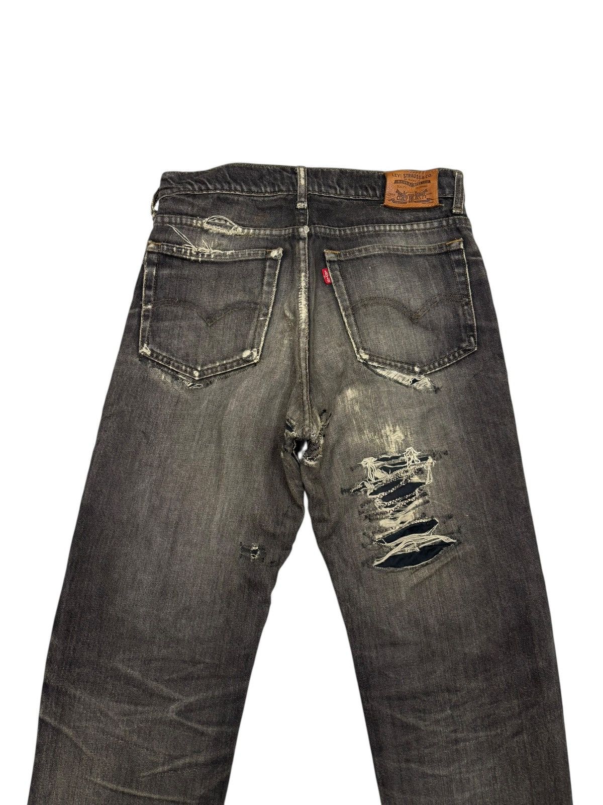 Levi's × Undercover Rare Levis Black Thrashed Destroyed Denim Jeans Size US 29 - 6 Thumbnail