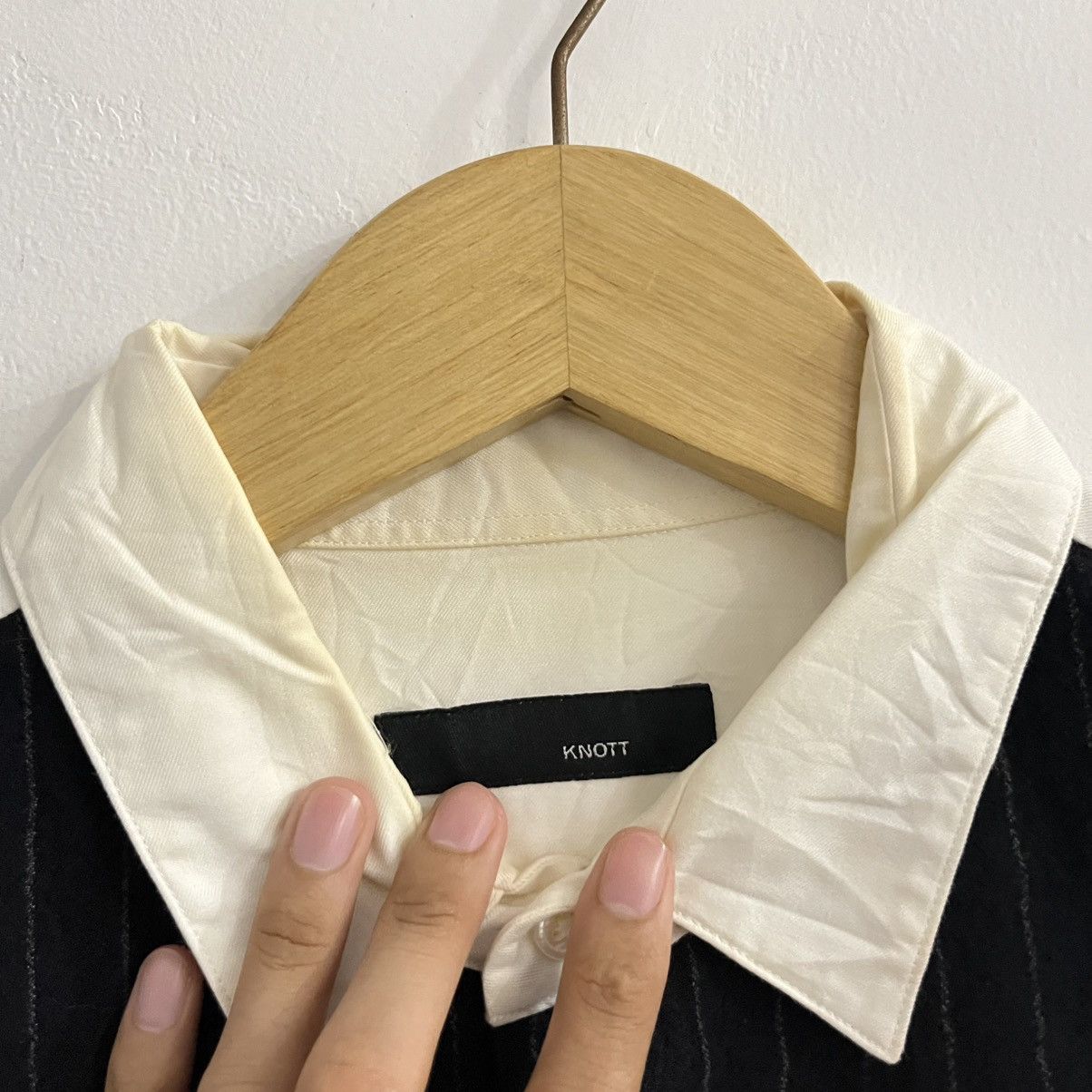 Japanese Brand Knott Textured LS Button Up Shirt Size US M / EU 48-50 / 2 - 4 Thumbnail