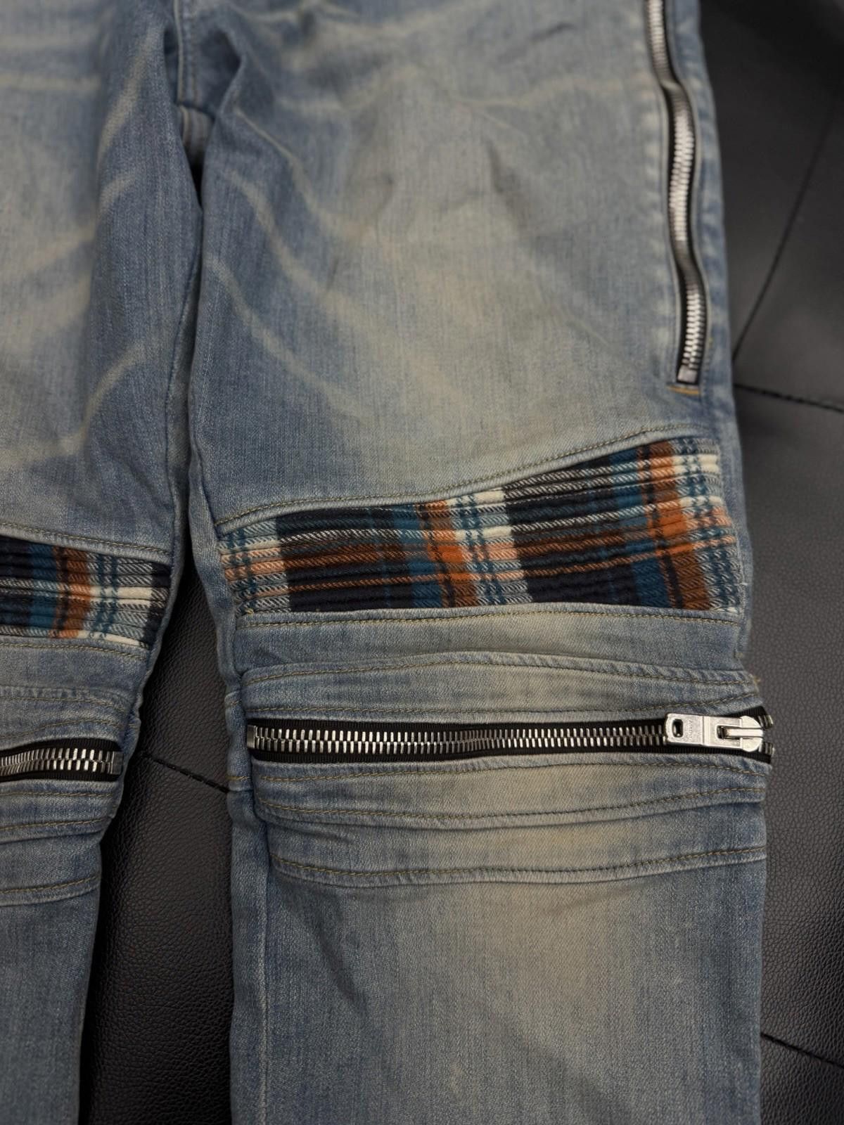 Amiri Size 38 - Amiri Blue Leg Logo Zipper Jeans Size US 38 / EU 54 - 6 Thumbnail