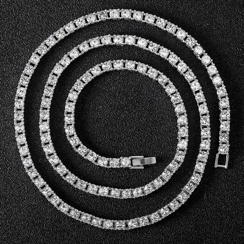 Isshiki x Kamon 4MM Iced Out tennis Chain Necklace