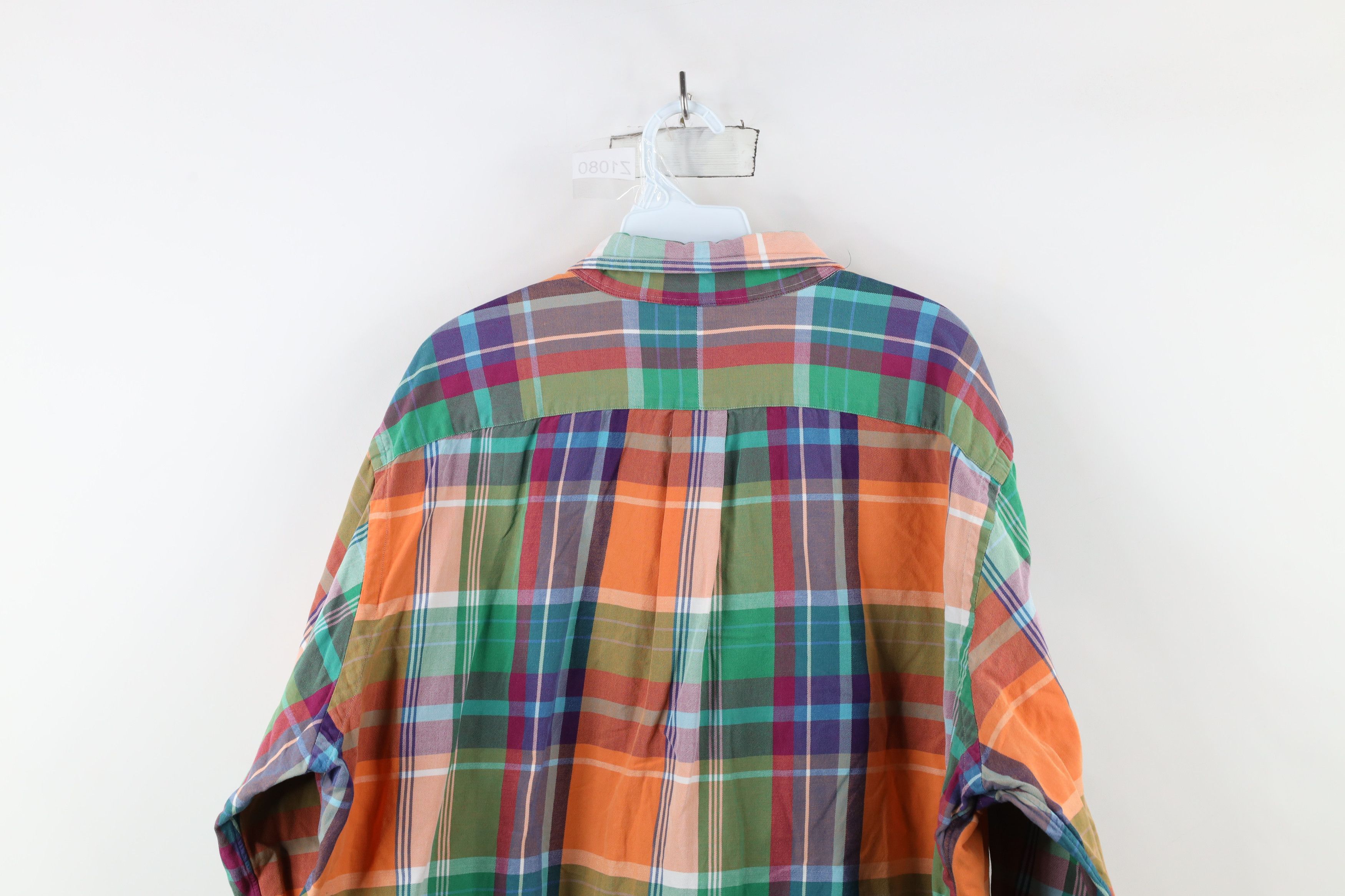 Ralph Lauren × Vintage Vintage 90s Ralph Lauren Rainbow Plaid Button Down Shirt Size US XXL / EU 58 / 5 - 13 Thumbnail