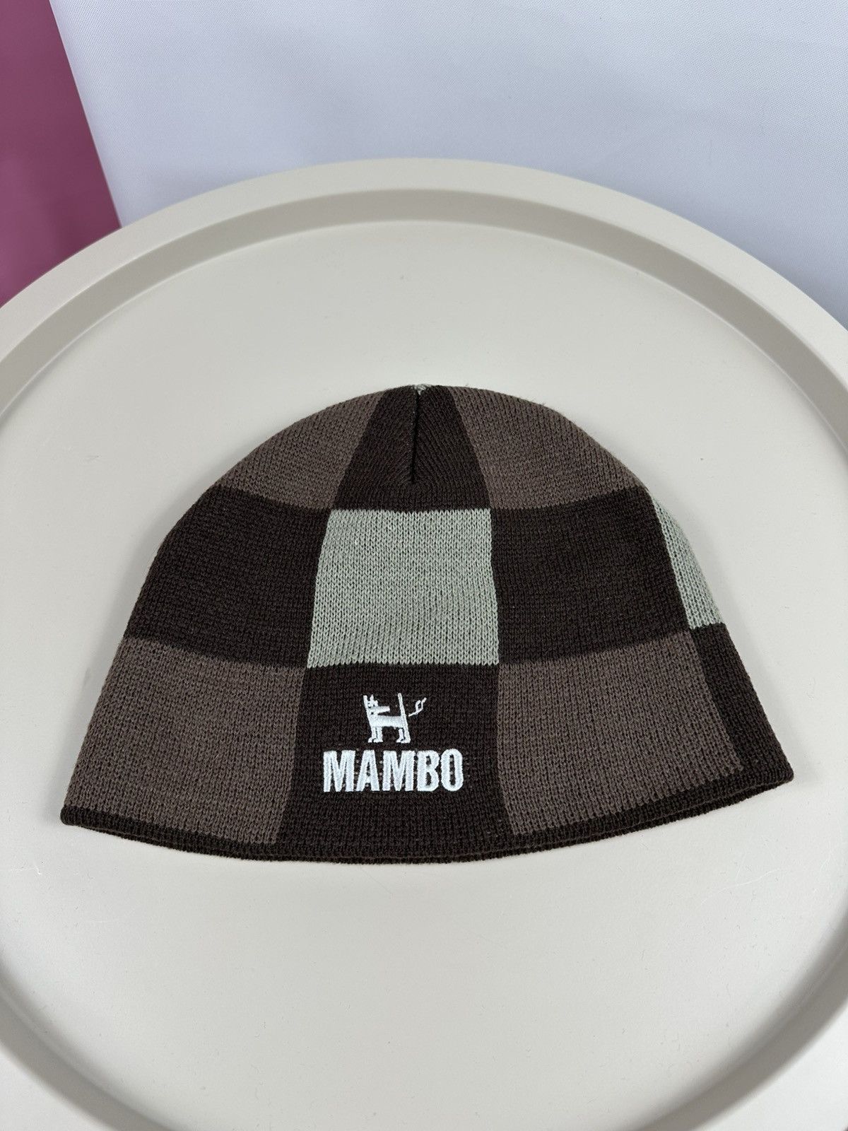 Mambo × Vintage Mambo Knitted check hat Size ONE SIZE - 2 Thumbnail