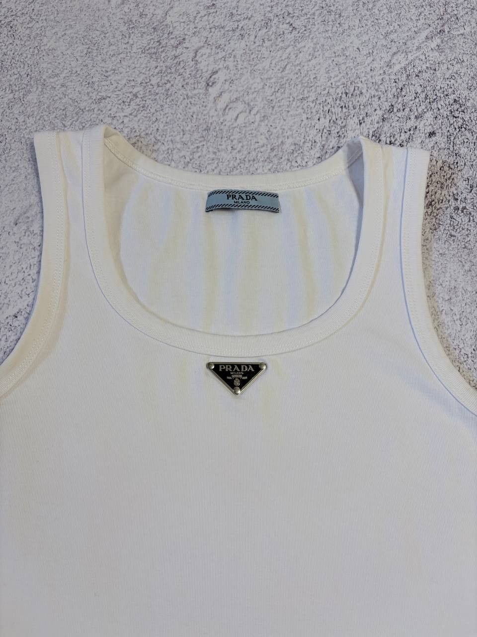 Prada Prada Milano Triangle Logo Cotton Tank Top Size S / US 4 / IT 40 - 3 Thumbnail