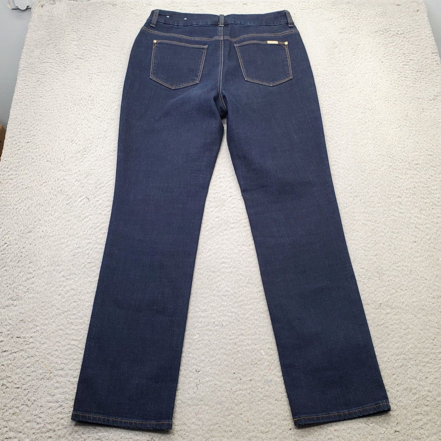 Vintage Chico's Womens Jeans 6 Slim Girlfriend Blue 5-Pocket Straight Leg Denim Stretch Slimming 29W 27.25In Inseam 39.25In Outseam Mens Womens Girls Boys Size 28" / US 6 / IT 42 - 2 Thumbnail