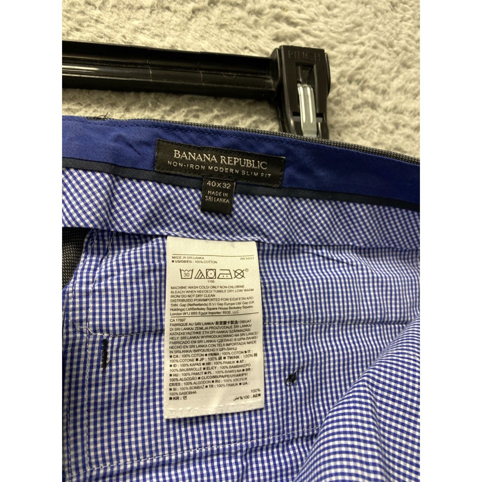 Banana Republic BANANA REPUBLIC Chino Pants Mens 40x32 Gray Slim Straight Size US 40 / EU 56 - 7 Thumbnail