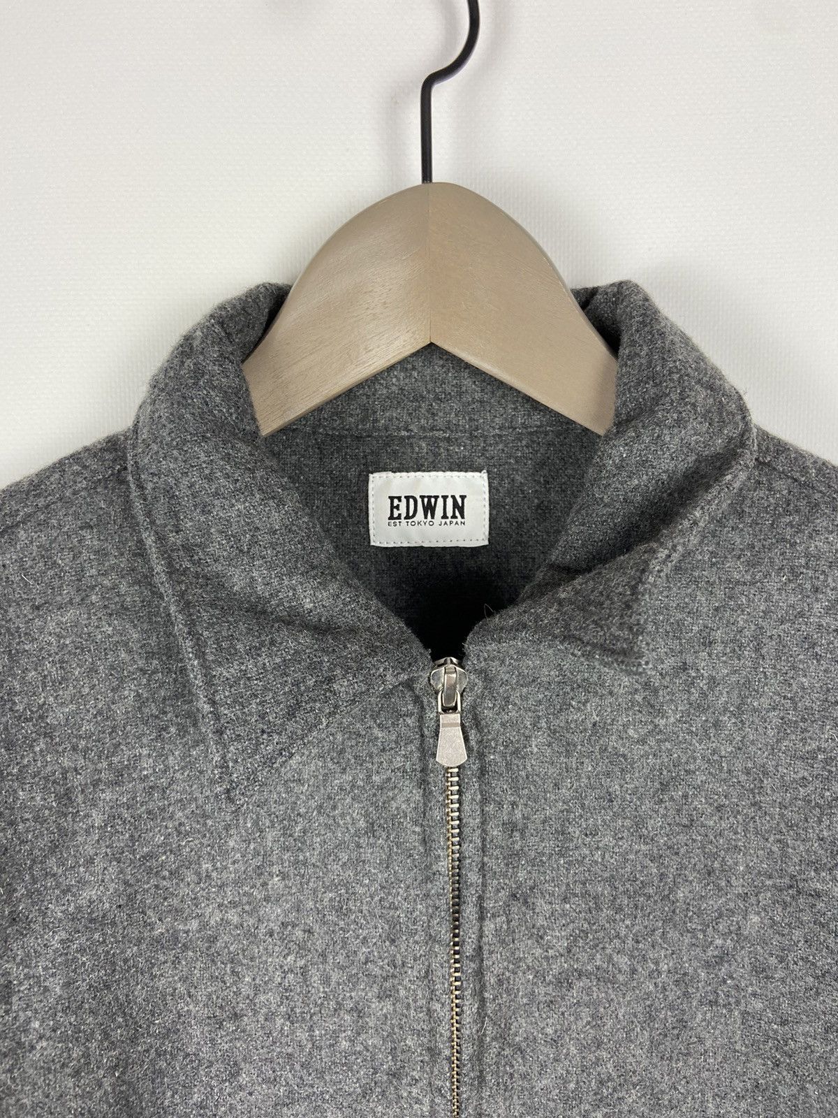 Edwin Edwin Men's Industry Zip Wool Shirt/JACKET Size US S / EU 44-46 / 1 - 3 Thumbnail