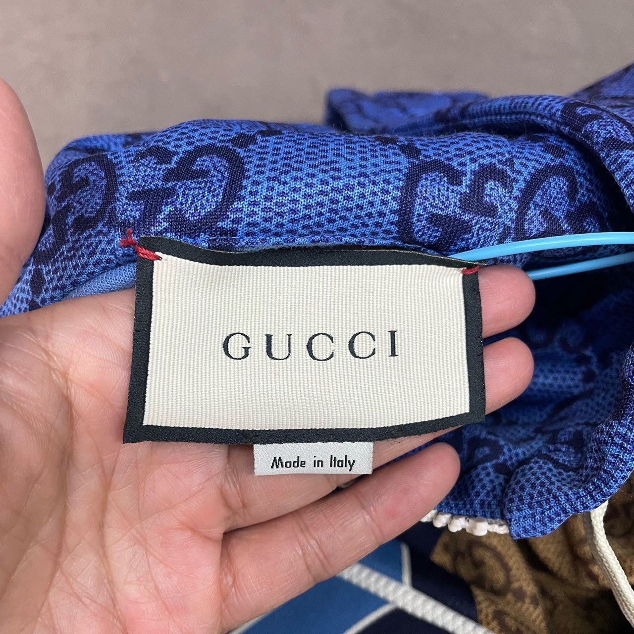 Gucci Gucci Blue-brown stitching full-print hooded jacket 2501-Ne Size US XXS / EU 40 - 5 Thumbnail
