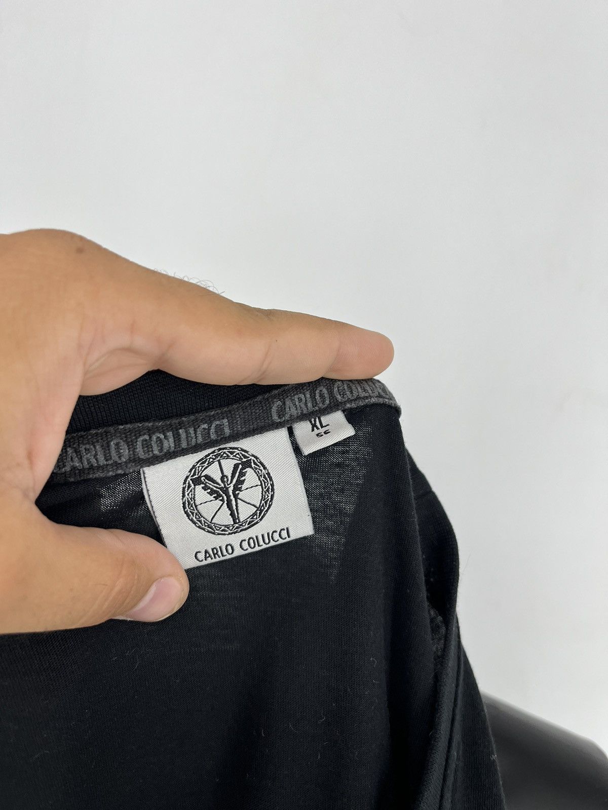 Carlo Colucci × Vintage Vintage Rare Logo Carlo Colucci Black Relaxed T-Shirt Size US XL / EU 56 / 4 - 7 Thumbnail