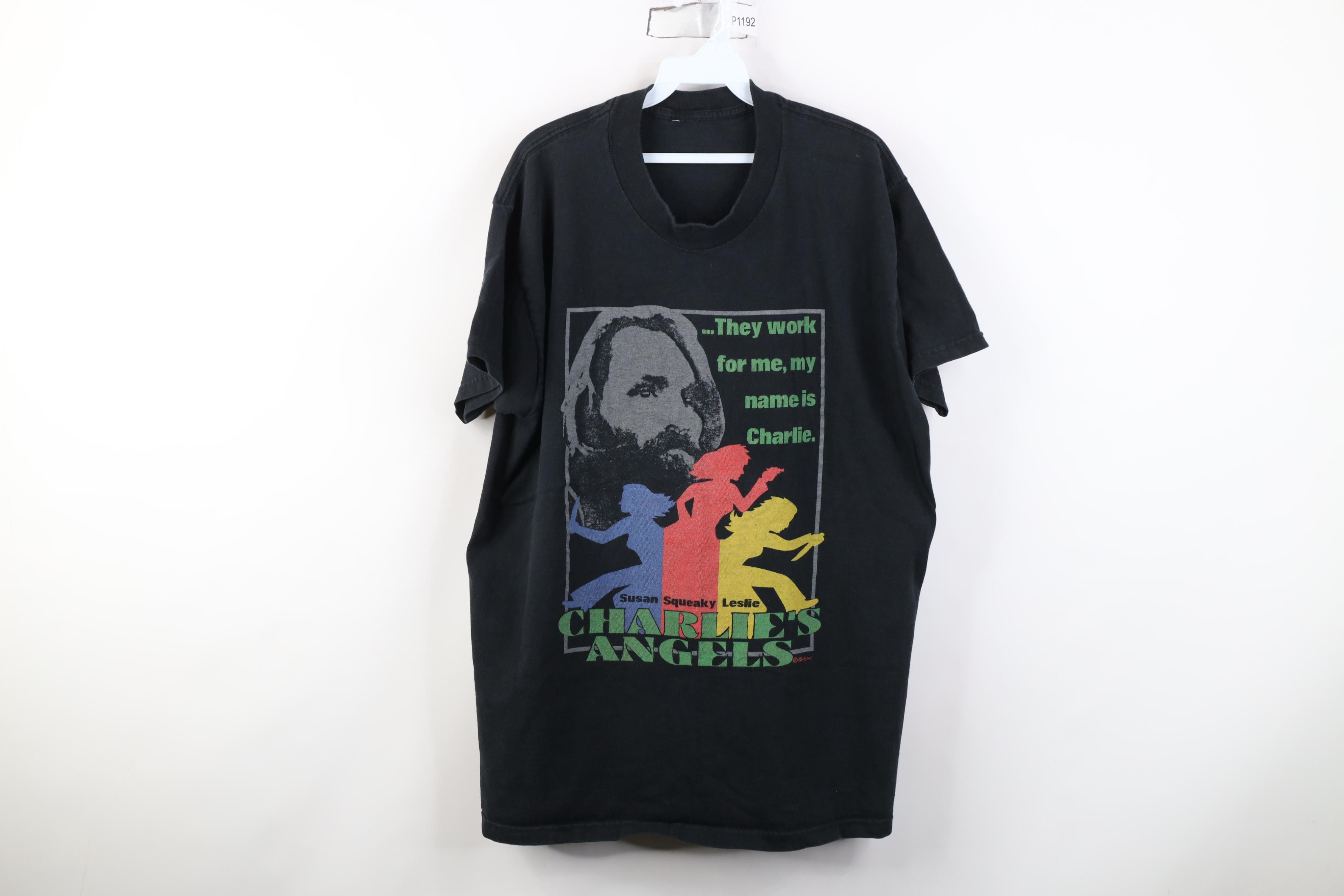 Vintage Vintage 90s Charles Charlie's Angels Short Sleeve T-Shirt Size US XL / EU 56 / 4 - 1 Thumbnail