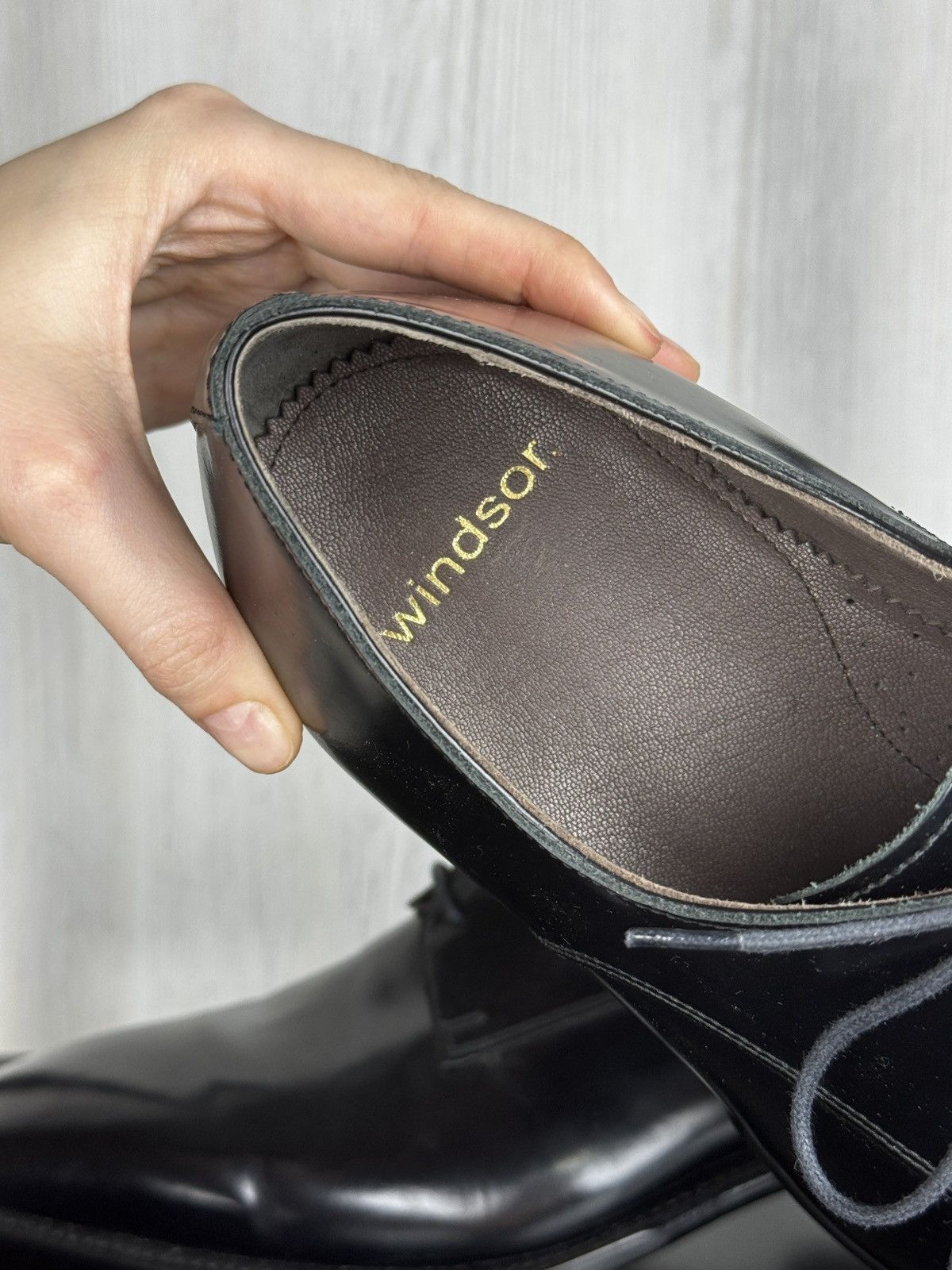 Other Windsor. black leather classic derby formal shoes Size US 10.5 / EU 43-44 - 18 Thumbnail