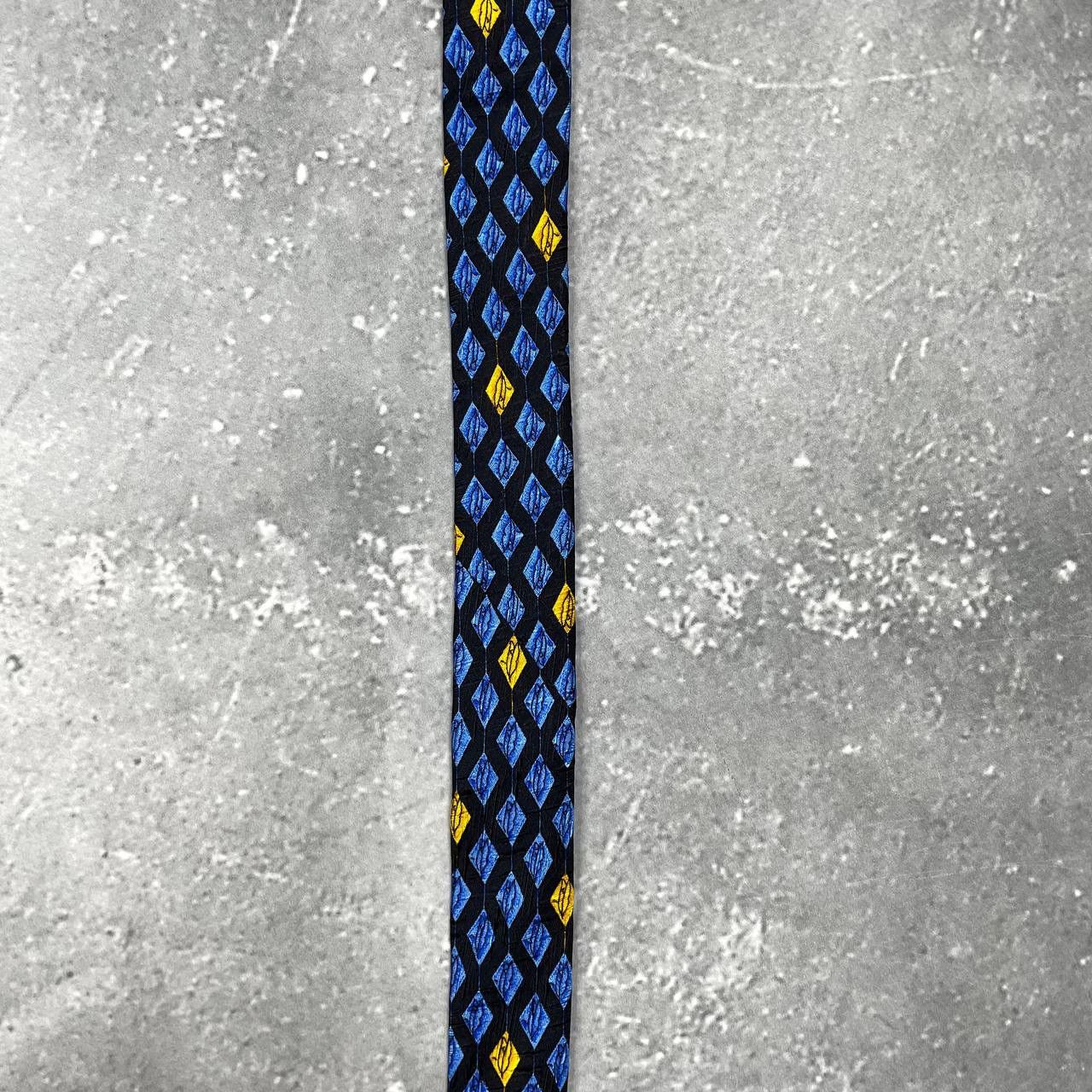 Valentino Vintage Valentino Cravatte Silk Tie Blue/ Yellow Size ONE SIZE - 7 Thumbnail