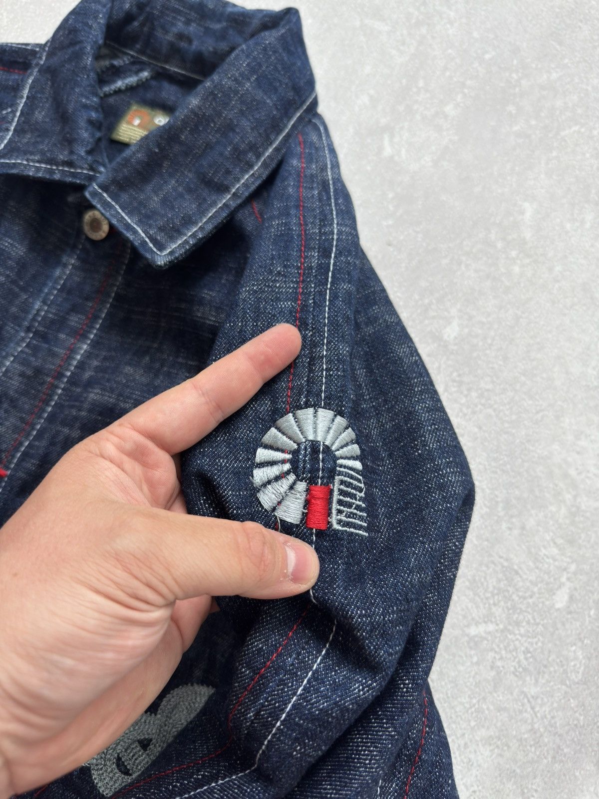 Akademiks × Vintage Vintage Akademiks Denim Hip Hop Jacket Kanye West Style Rare Size US L / EU 52-54 / 3 - 8 Thumbnail
