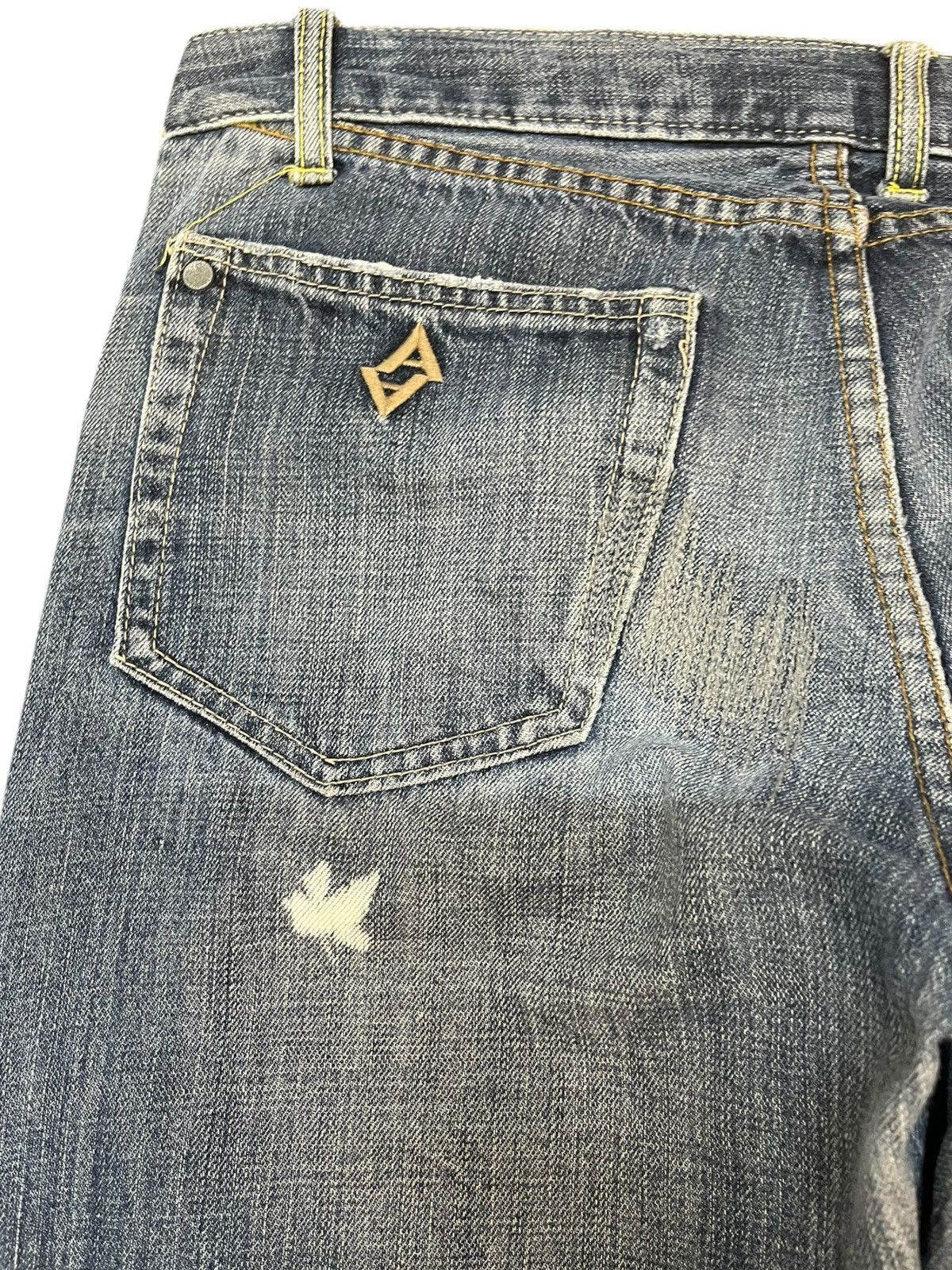 Hysteric Glamour × Japanese Brand Vintage 08 Augeh Tokyo Paint Splatter Distressed Denim Size US 34 / EU 50 - 8 Thumbnail