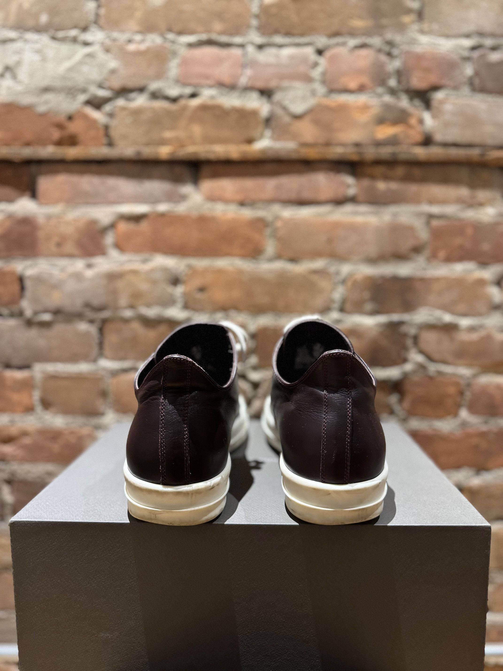 Rick Owens Rick Owens Mainline Ramones Low — Leather — Oxblood/Milk Size US 9 / EU 42 - 4 Thumbnail