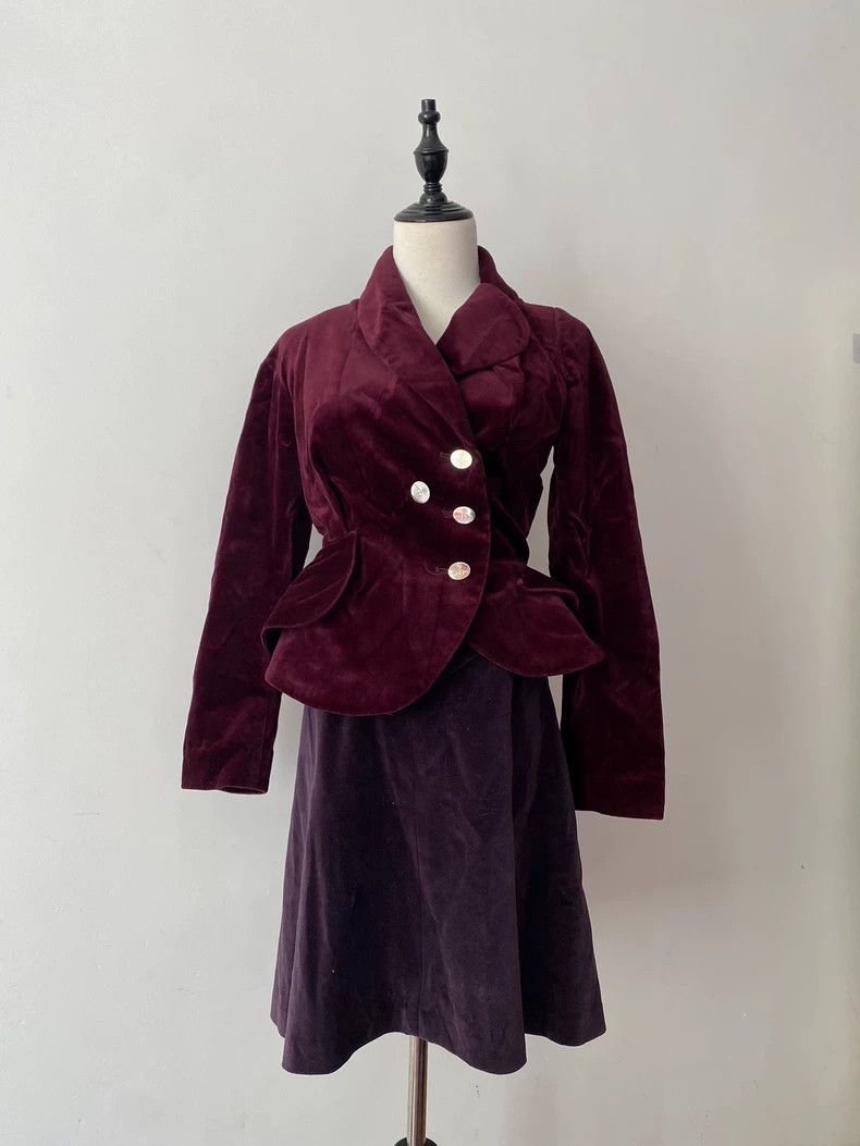 Vivienne Westwood Vivienne Westwood Wine-red velvet suit Size M / US 6-8 / IT 42-44 - 1 Thumbnail