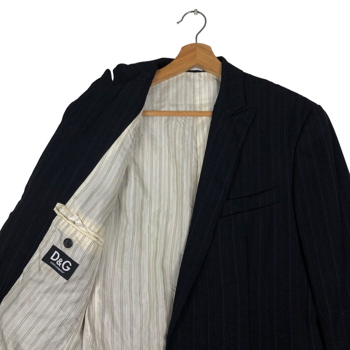 Dolce & Gabbana Vtg Pin Striped Dolce & Gabbana Double Breast Made in Italy Size US M / EU 48-50 / 2 - 10 Thumbnail