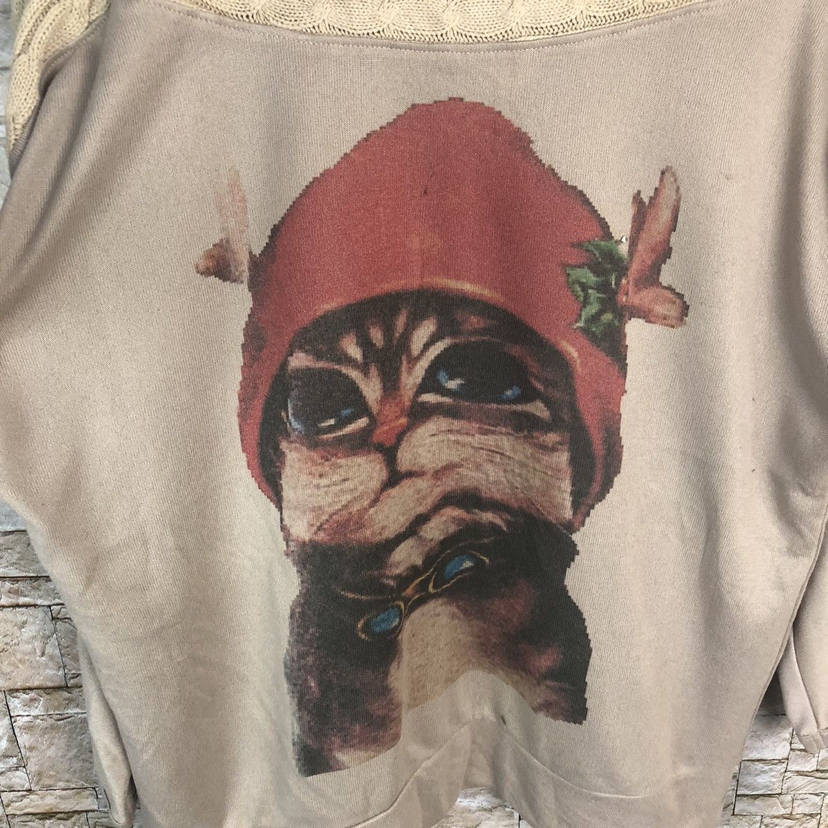Homespun Knitwear Stulish Thief cat vintage Brown Knitwear #A39 Size L / US 10 / IT 46 - 8 Thumbnail