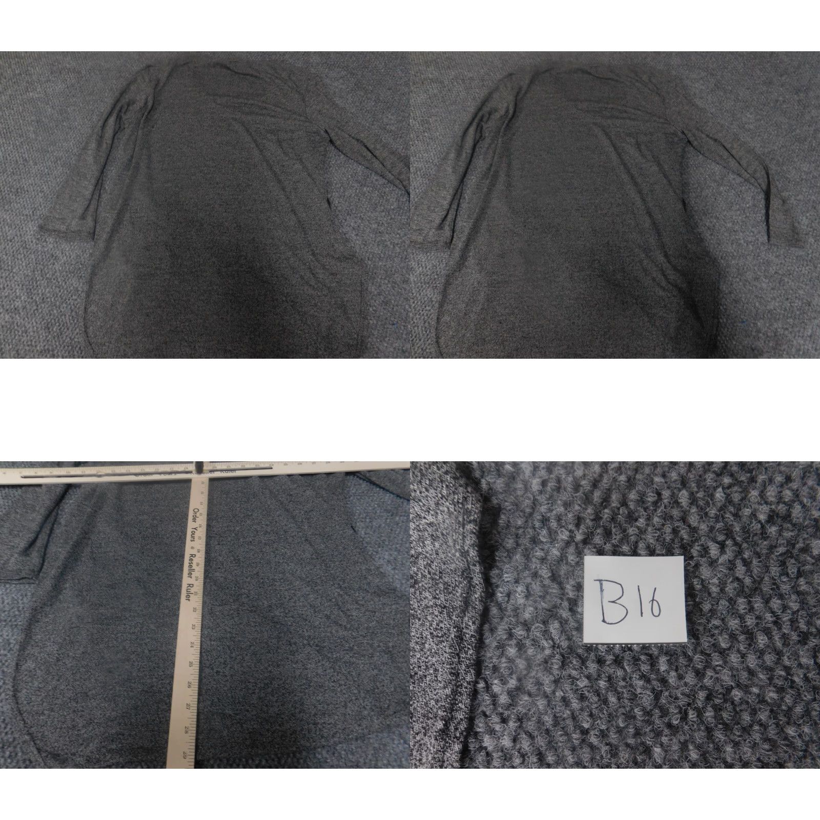 Vintage Bobbie Brooks Womens Blouse XL Gray Crew Neck Long Sleeve Pullover Stretch Casual Regular Cotton Rayon Solid Basic Classic Shirt Women Size XL / US 12-14 / IT 48-50 - 8 Thumbnail
