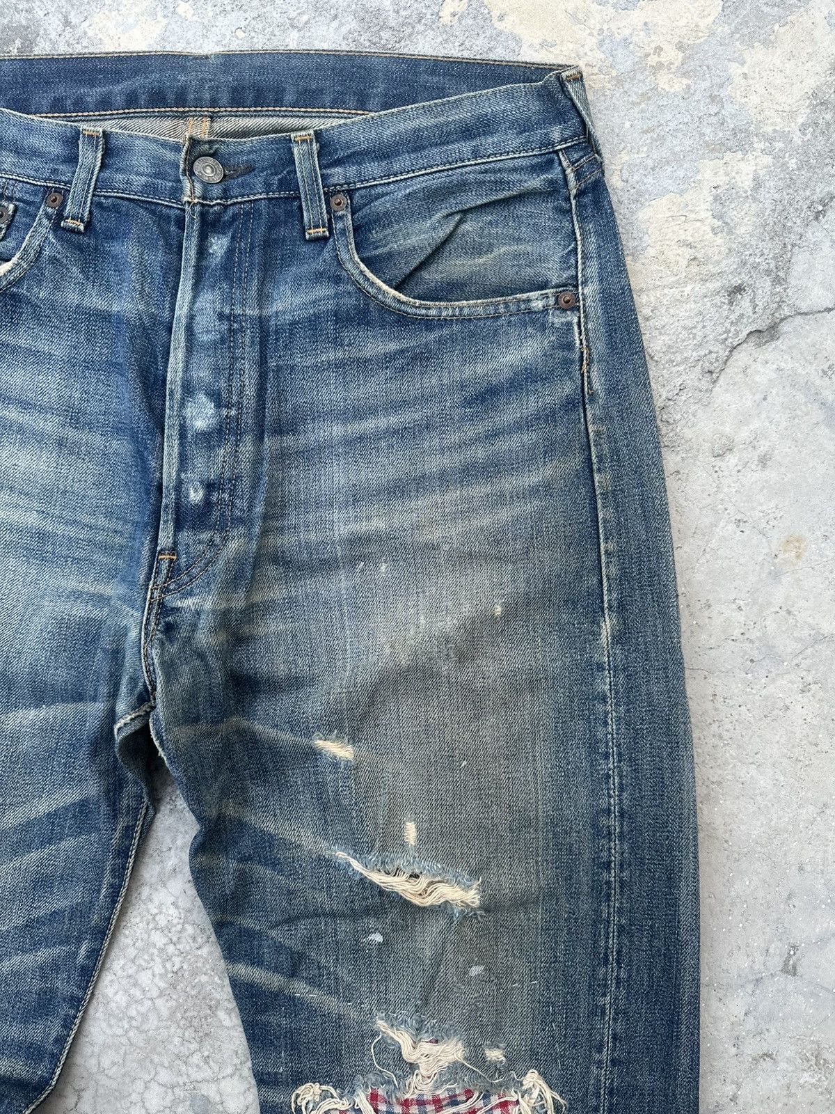 Levi's Vintage Levi's 501 Big E 1971 Distressed Jeans Size US 34 / EU 50 - 9 Thumbnail