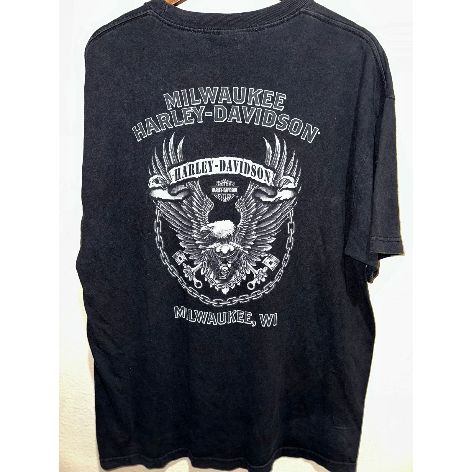 Harley Davidson 🔥 Vintage Harley-Davidson Milwaukee Tee 🦅🏍 XL — Size US XL / EU 56 / 4 - 2 Thumbnail