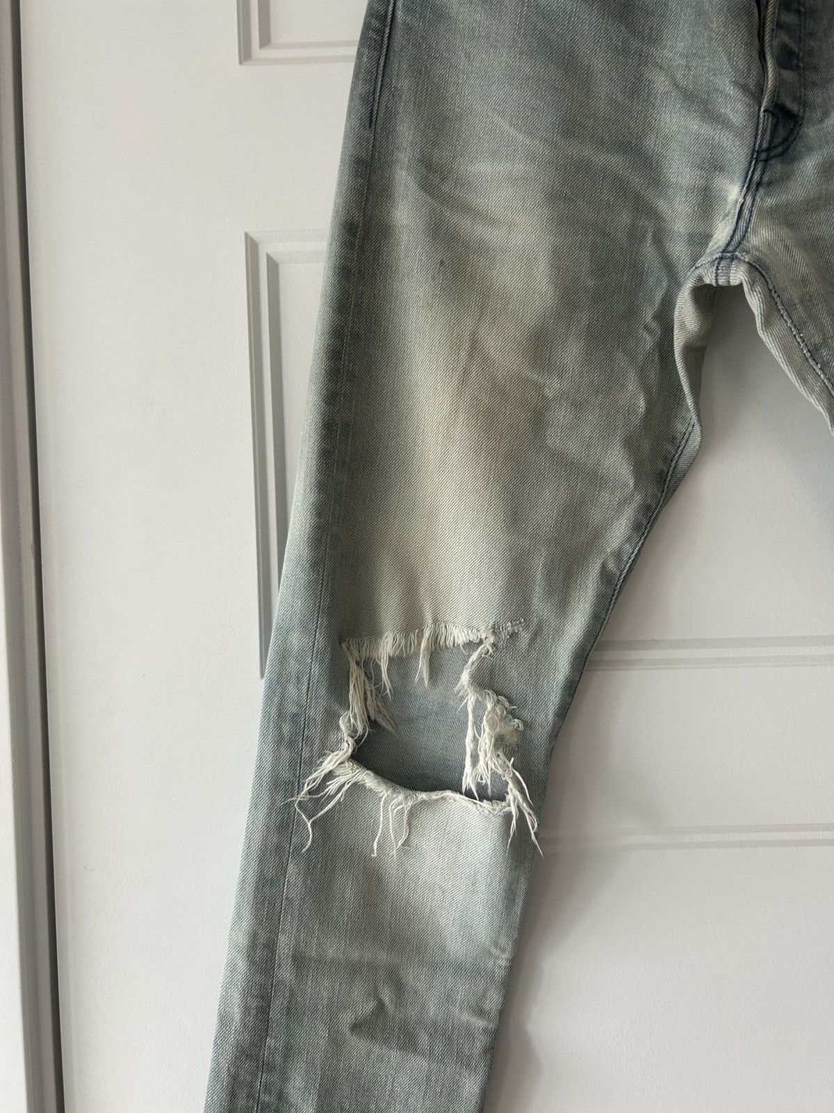 John Elliott John Elliott Cast 2 Odeon Indigo Distressed Denim Size US 29 - 3 Thumbnail