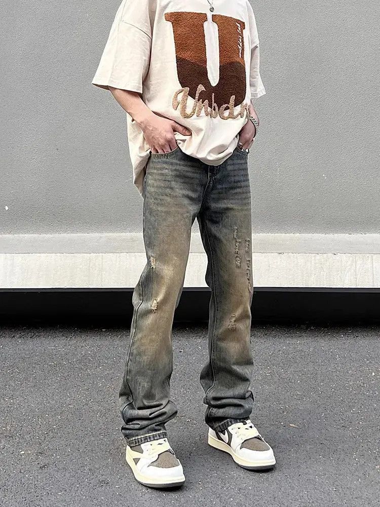 Japanese Brand Retro straight leg high street slim fit micro flared jeans Size US 30 / EU 46 - 3 Thumbnail