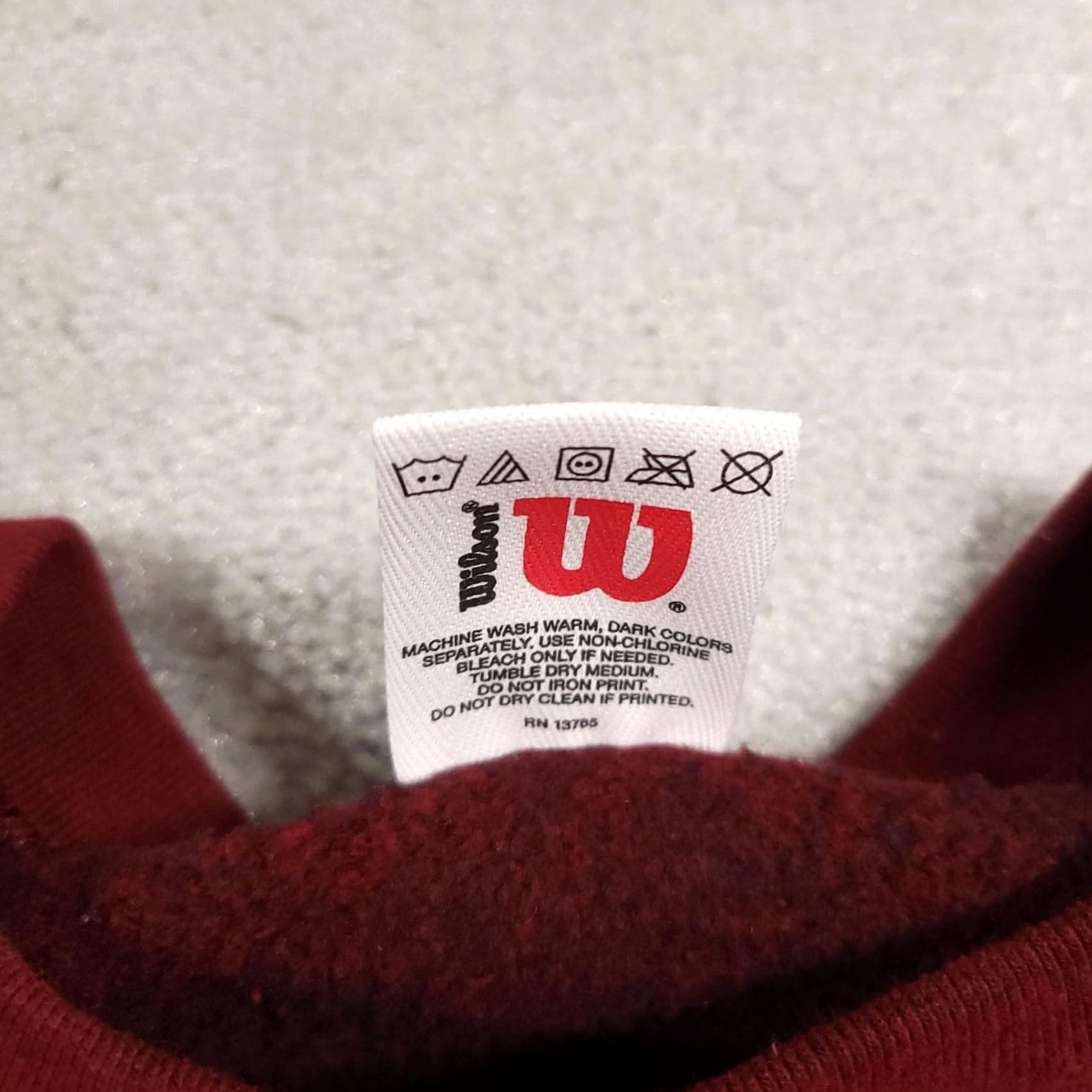 Wilson Culver-Stockton Dad Sweatshirt Mens XL Maroon Wilson Crewneck College Pullover Size US XL / EU 56 / 4 - 6 Thumbnail