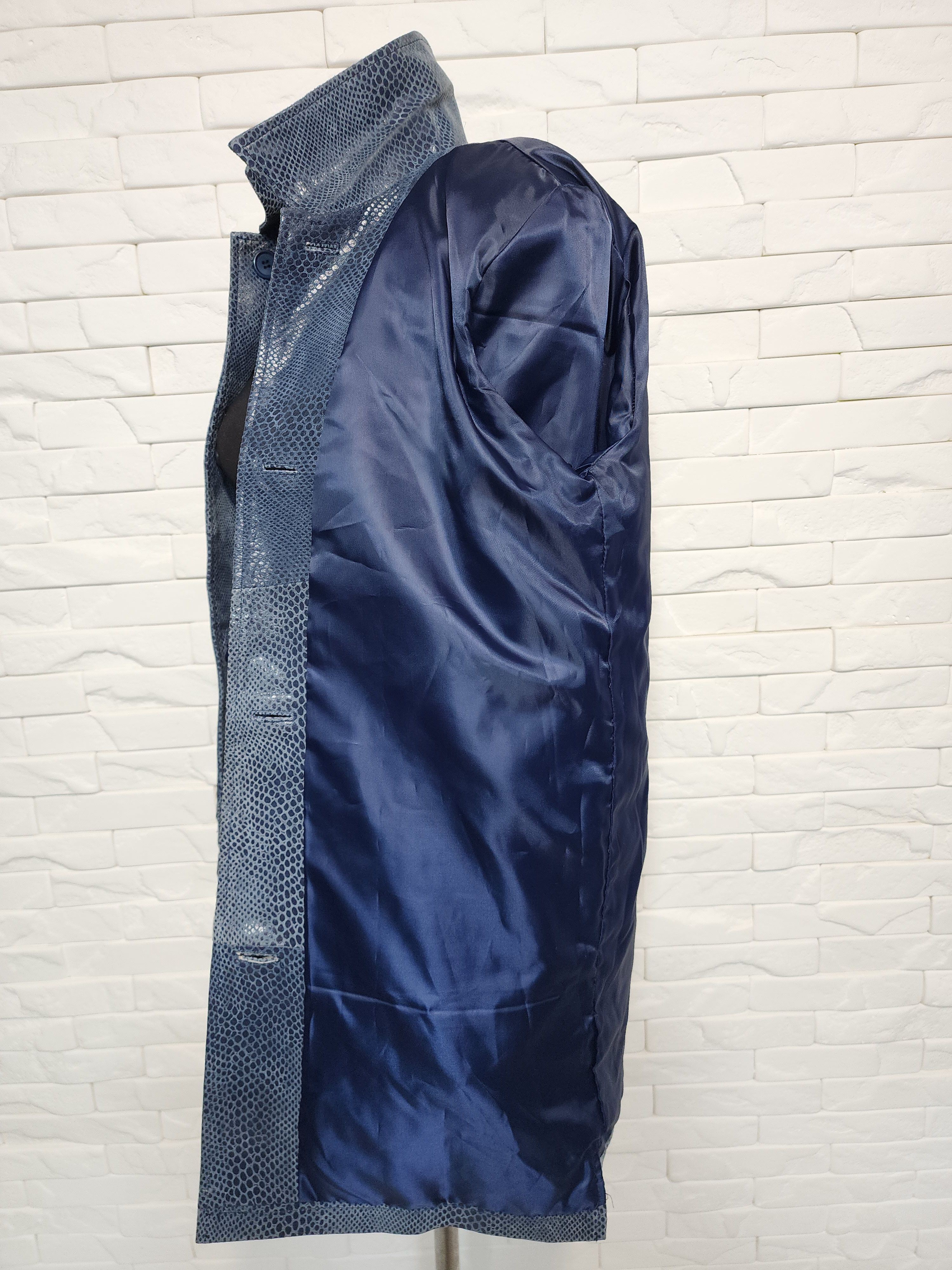 Genuine Leather Women's leather jacket in blue color. Size L / US 10 / IT 46 - 9 Thumbnail