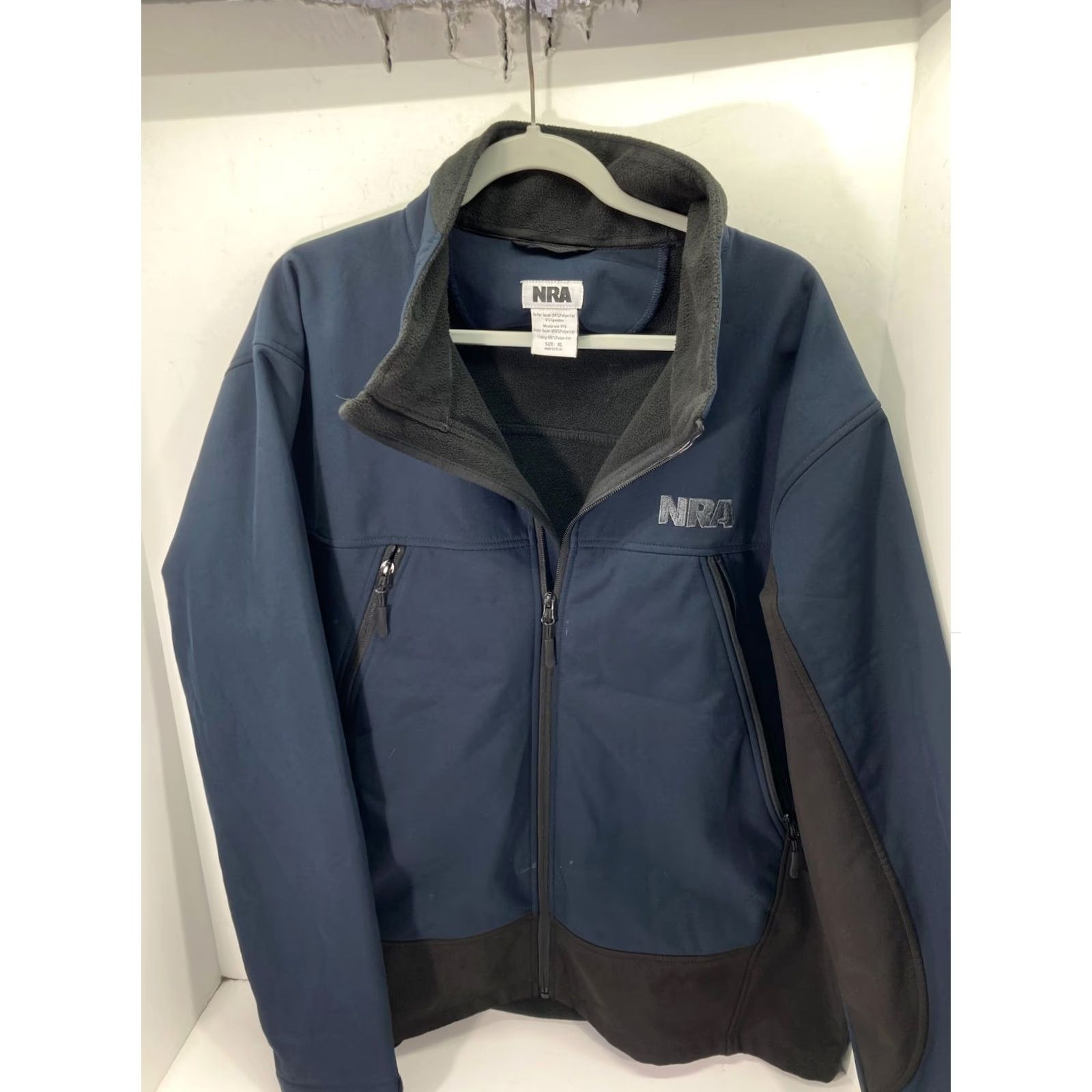 Vintage NRA Full Zip Work Jacket Mens XL Blue Soft Shell Jacket Size US XL / EU 56 / 4 - 2 Thumbnail