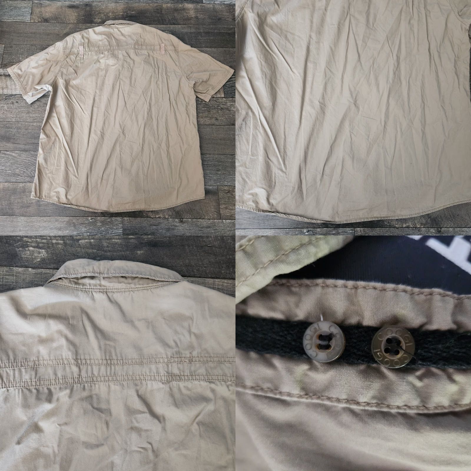 Coogi VINTAGE COOGI Shirt 4XL Button Up Military Tan Pockets Utility Street Rare Mens Size US XXL / EU 58 / 5 - 8 Thumbnail