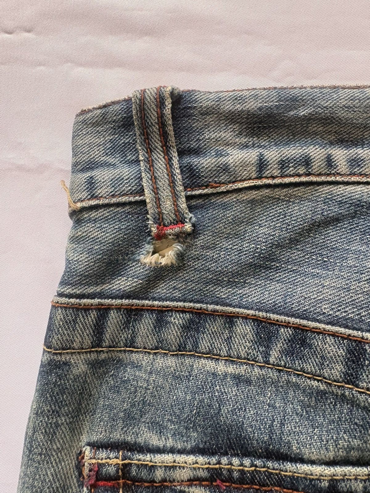 If Six Was Nine RATTLE TRAP DISTRESSED FADED JEANS Size US 31 - 8 Thumbnail