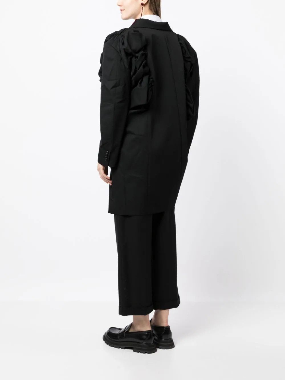 Comme des Garcons o1mle0824 Asymmetric Oversized Blazer in Black Size XS / US 0-2 / IT 36-38 - 4 Thumbnail