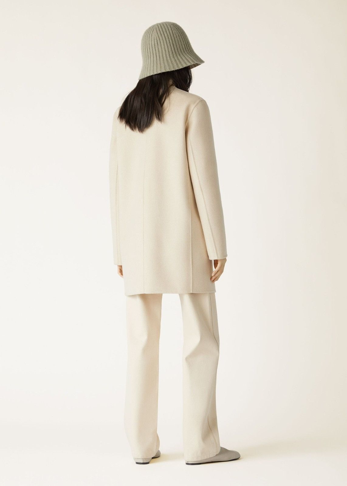 Loro Piana o1srvl11e0126 FAO3274 Baby Cashmere Coat in Beige Size L / US 10 / IT 46 - 4 Thumbnail
