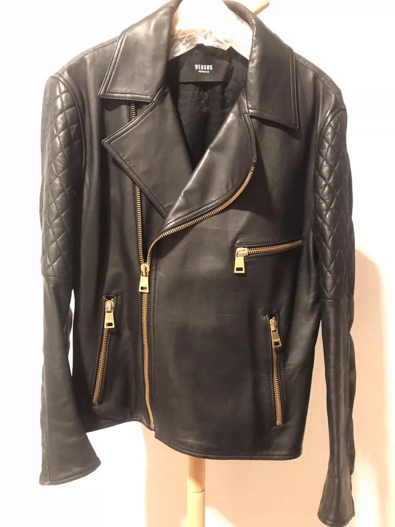 Versace Versace Stitched leather jacket Size US M / EU 48-50 / 2 - 1 Thumbnail