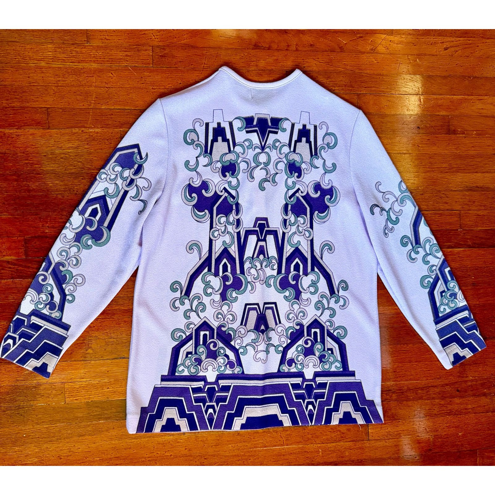Vintage Vintage 60s Lavender Purple Funky Mod Caridgan Sweater Med Size M / US 6-8 / IT 42-44 - 2 Thumbnail
