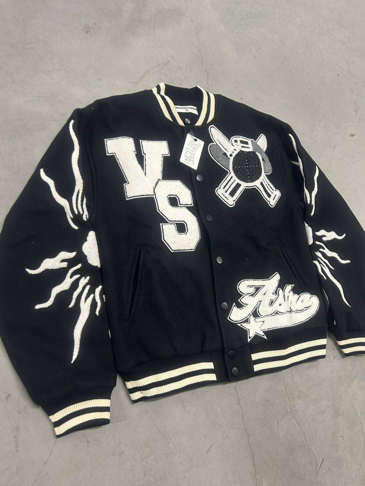 Vale Vale Forever Valley Dreams Black Varsity Jacket Size Small Size US S / EU 44-46 / 1 - 2 Thumbnail