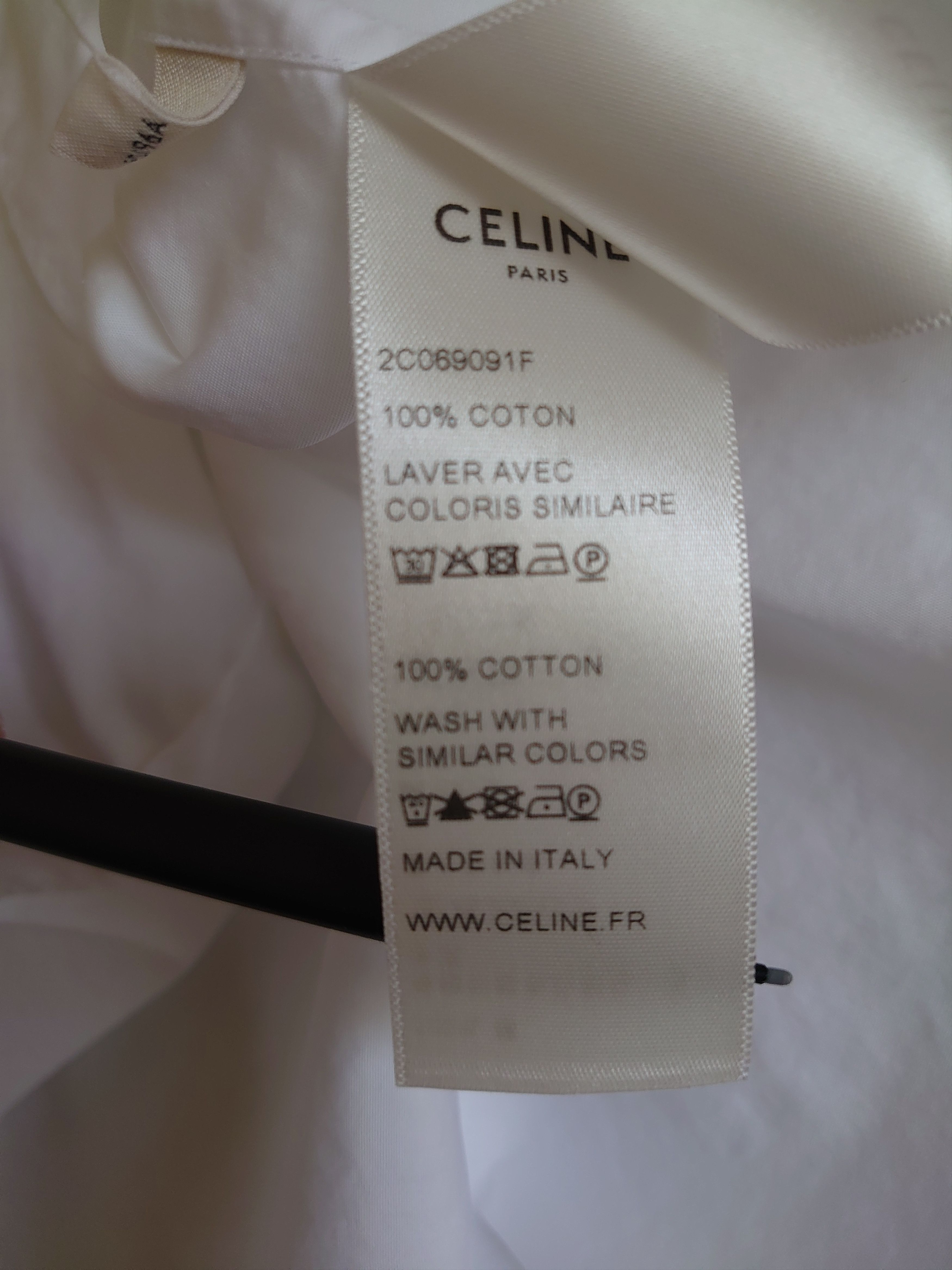 Celine CELINE, white dress shirt, size 41 (small Medium) Size US M / EU 48-50 / 2 - 5 Thumbnail
