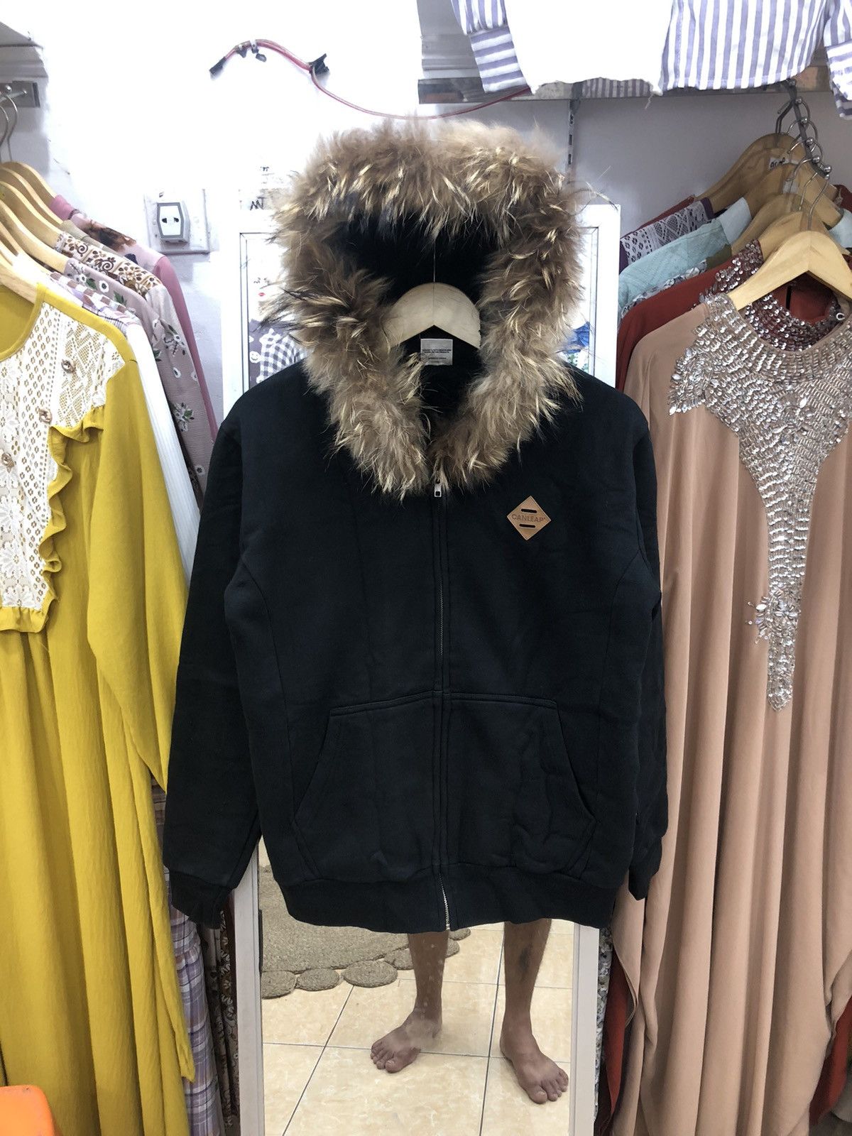 If Six Was Nine × Le Grande Bleu (L.G.B.) Canleap Fur Hoodie Sherpa Ifsixwasnine LGB style Size US M / EU 48-50 / 2 - 1 Thumbnail
