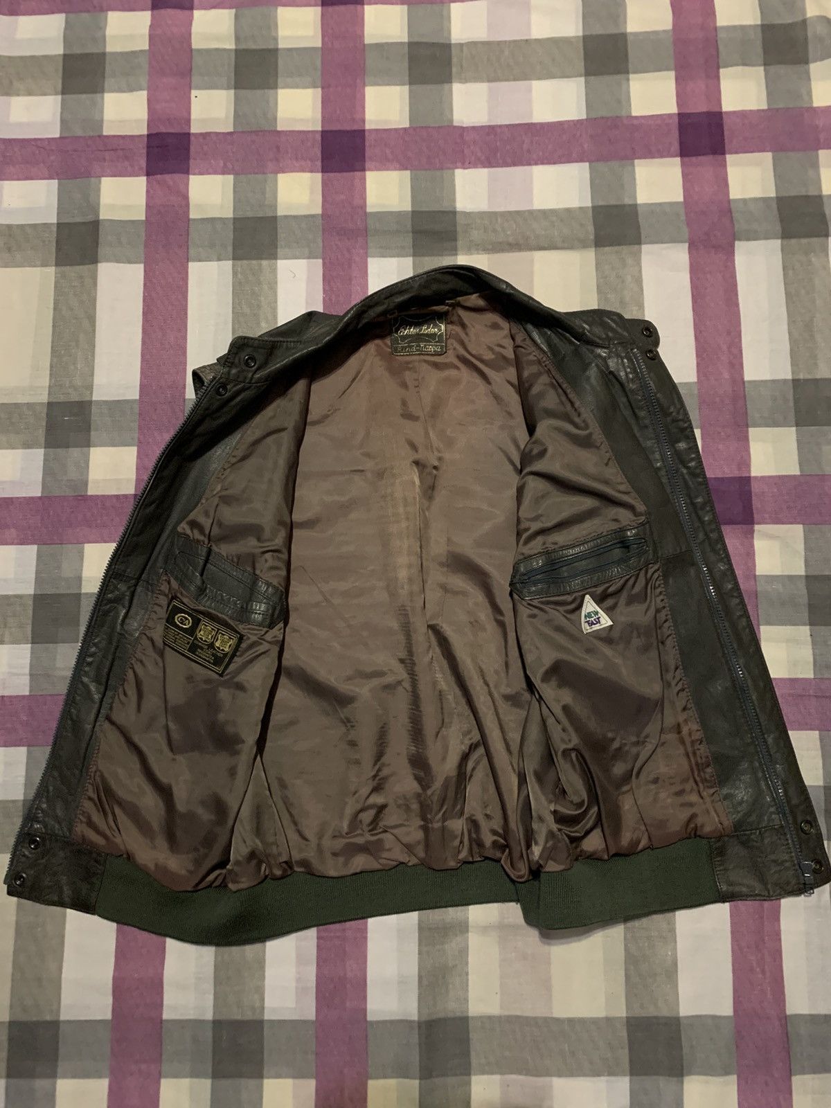 Other Vintage YKK Cowhide Leather Vest - New Fast Size US L / EU 52-54 / 3 - 8 Thumbnail