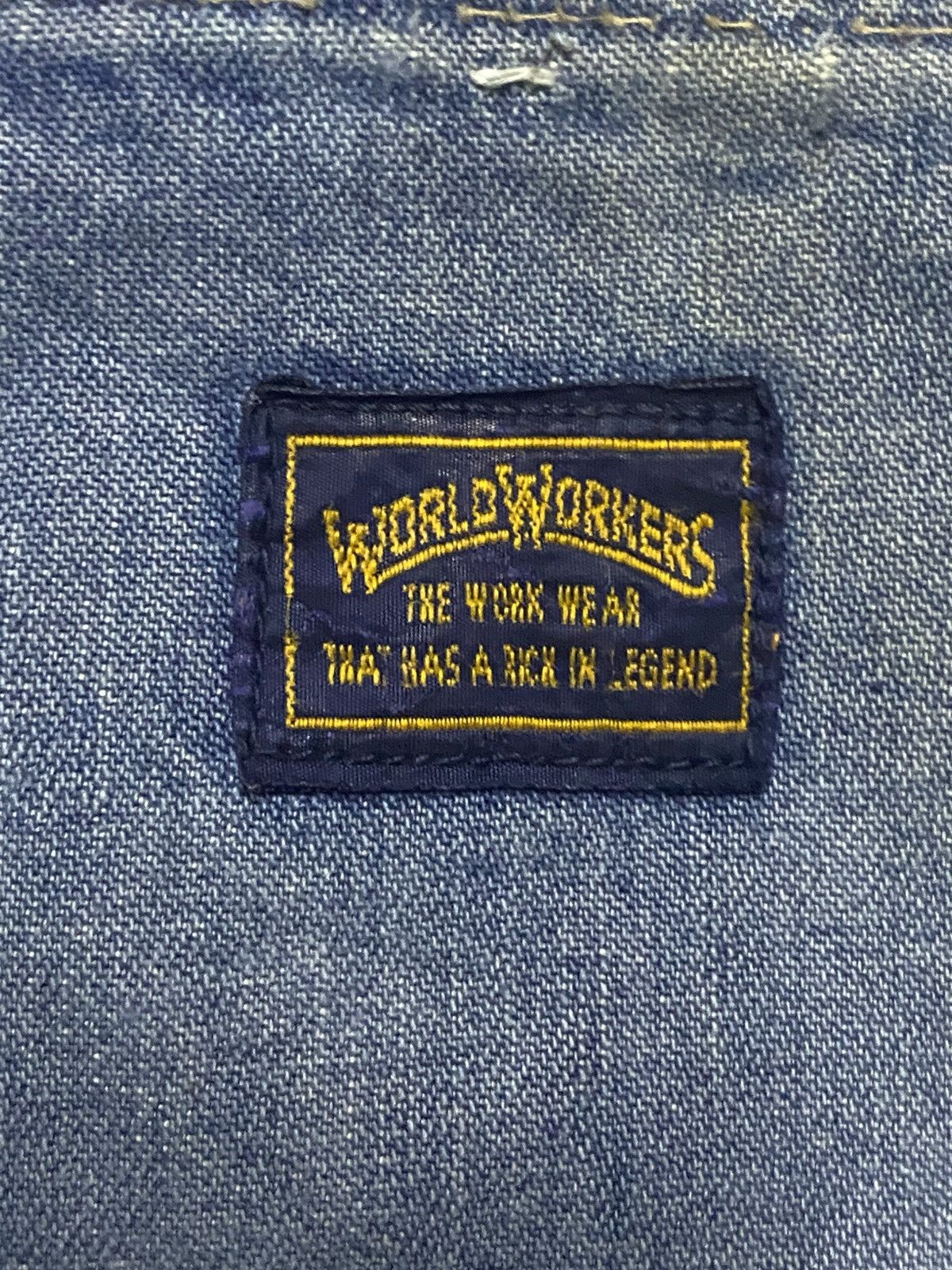 Global Work Vintage Global Worker Carpenter Grunge Frayer Baggy Pants Size US 32 / EU 48 - 14 Thumbnail
