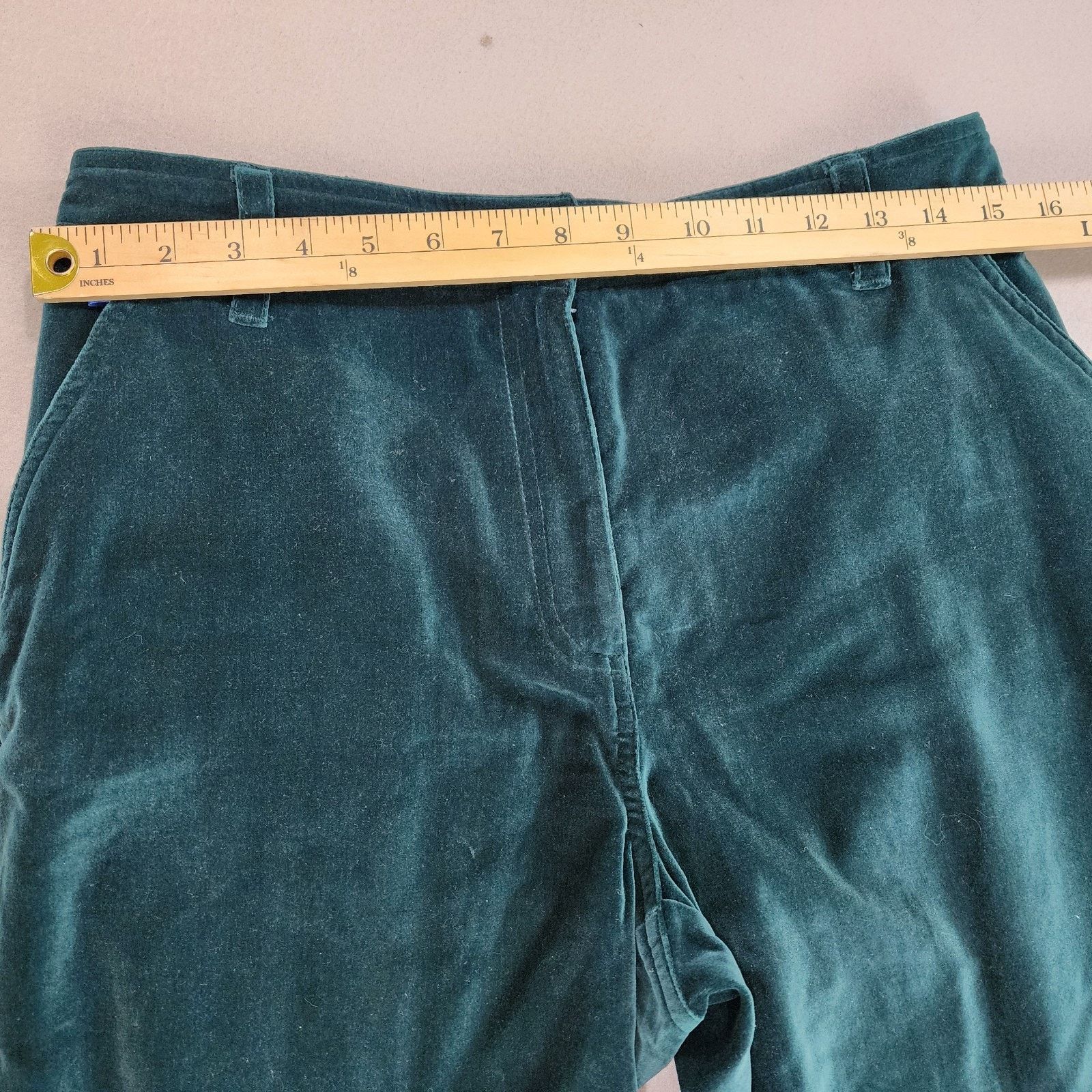 Other Chelsea Studio Velvet Pants Women Size 10 Green Cotton Size 32" / US 10 / IT 46 - 3 Thumbnail
