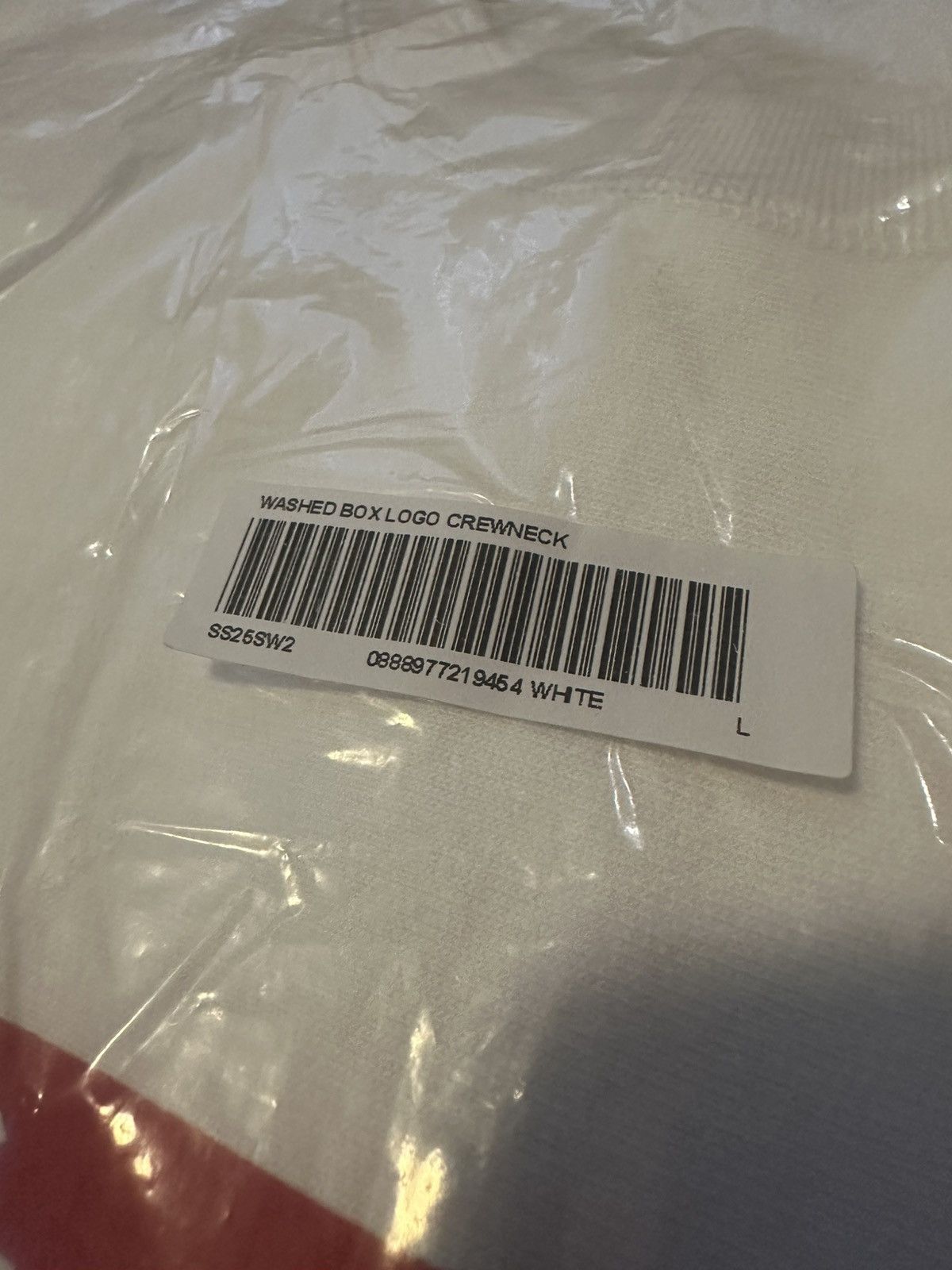 Supreme Supreme Washed Box Logo Crewneck Sweatshirt White Large 