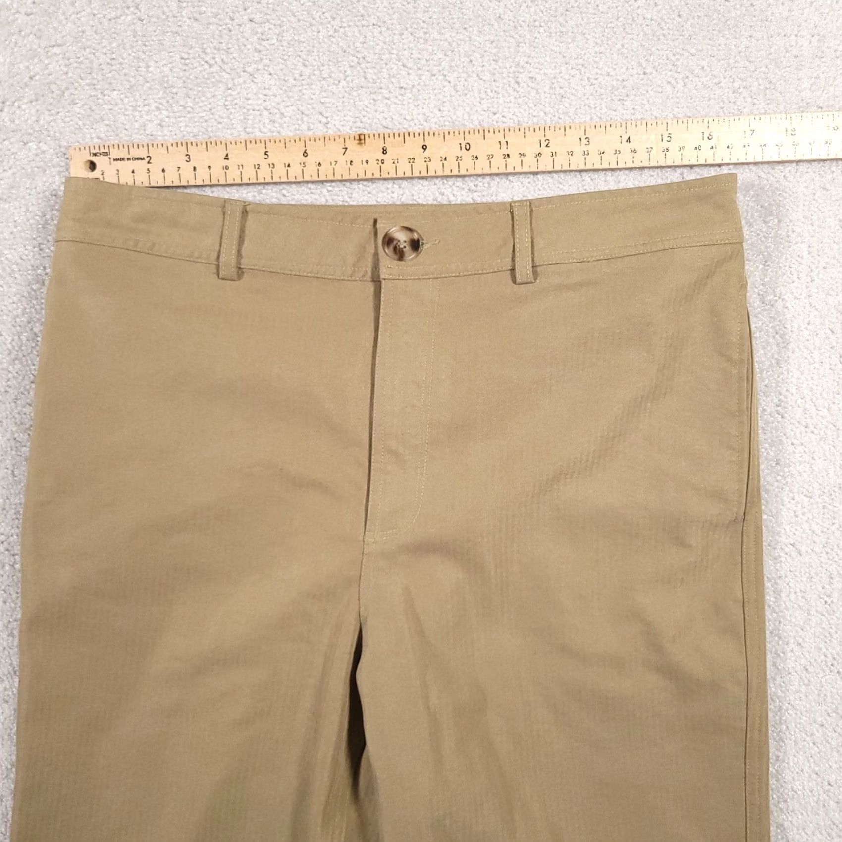 Express VINTAGE Express X Rachel Zoe Pants Women's 32X30 33X28.5Tan Editor High Rise Twill Dress Pants (Regular) Womens Size 24" / US 00 / IT 34 - 6 Thumbnail