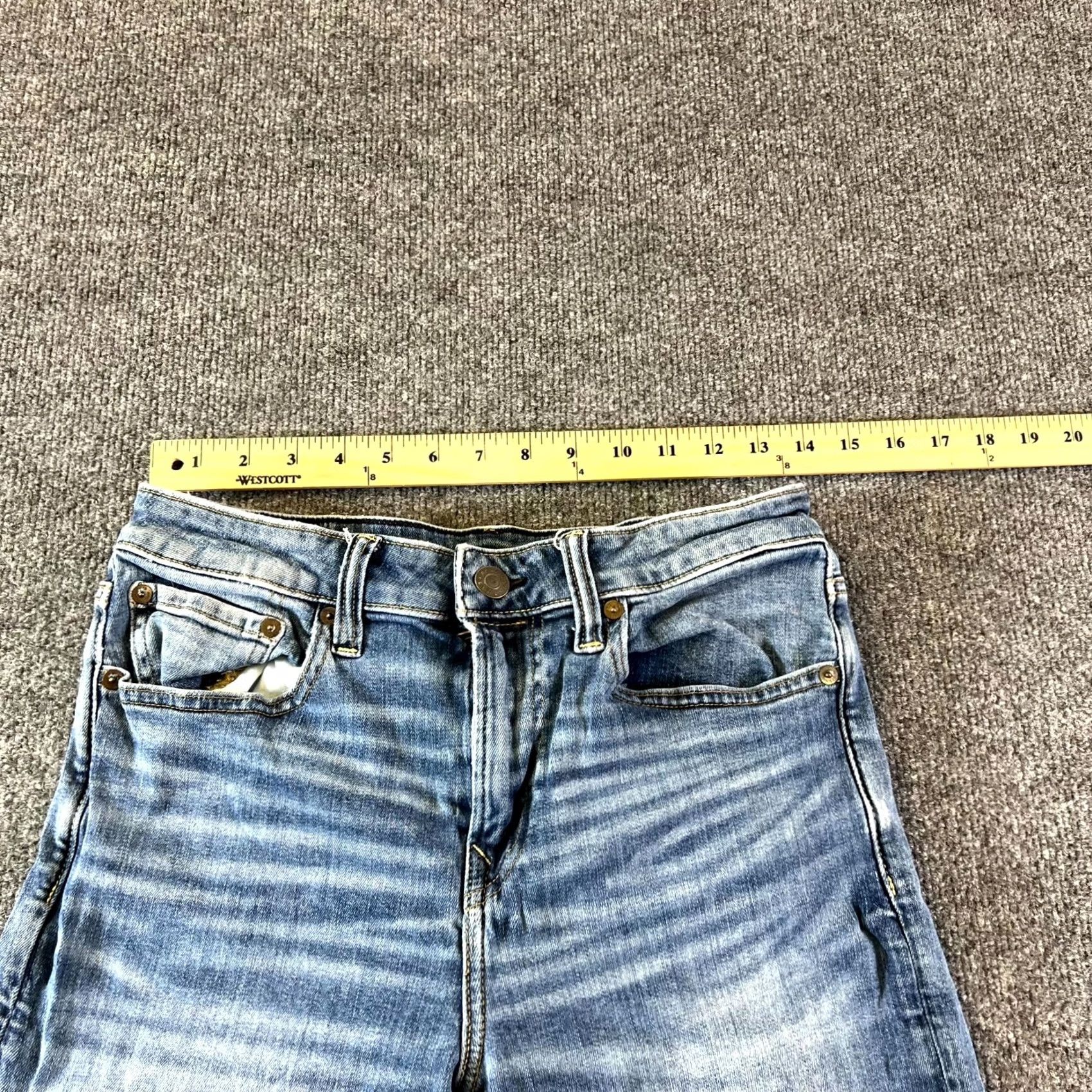 American Eagle Outfitters American Eagle Outfitters Airflex+ Jeans Mens 29x30 Blue Denim Straight Stretch Size US 29 - 2 Thumbnail