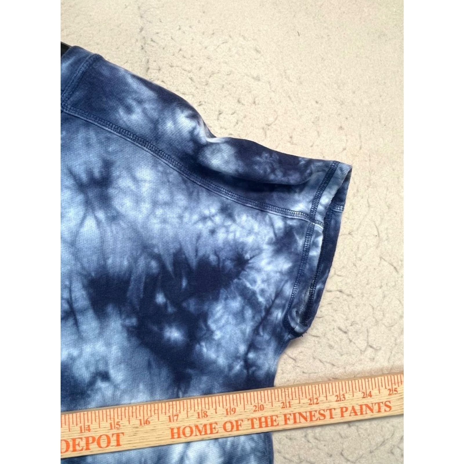 Vintage Chico’s Zenergy Star Tie-Dye Dress Blue White Women’s Size 1 Pockets Loose Fit Size XS / US 0-2 / IT 36-38 - 3 Thumbnail