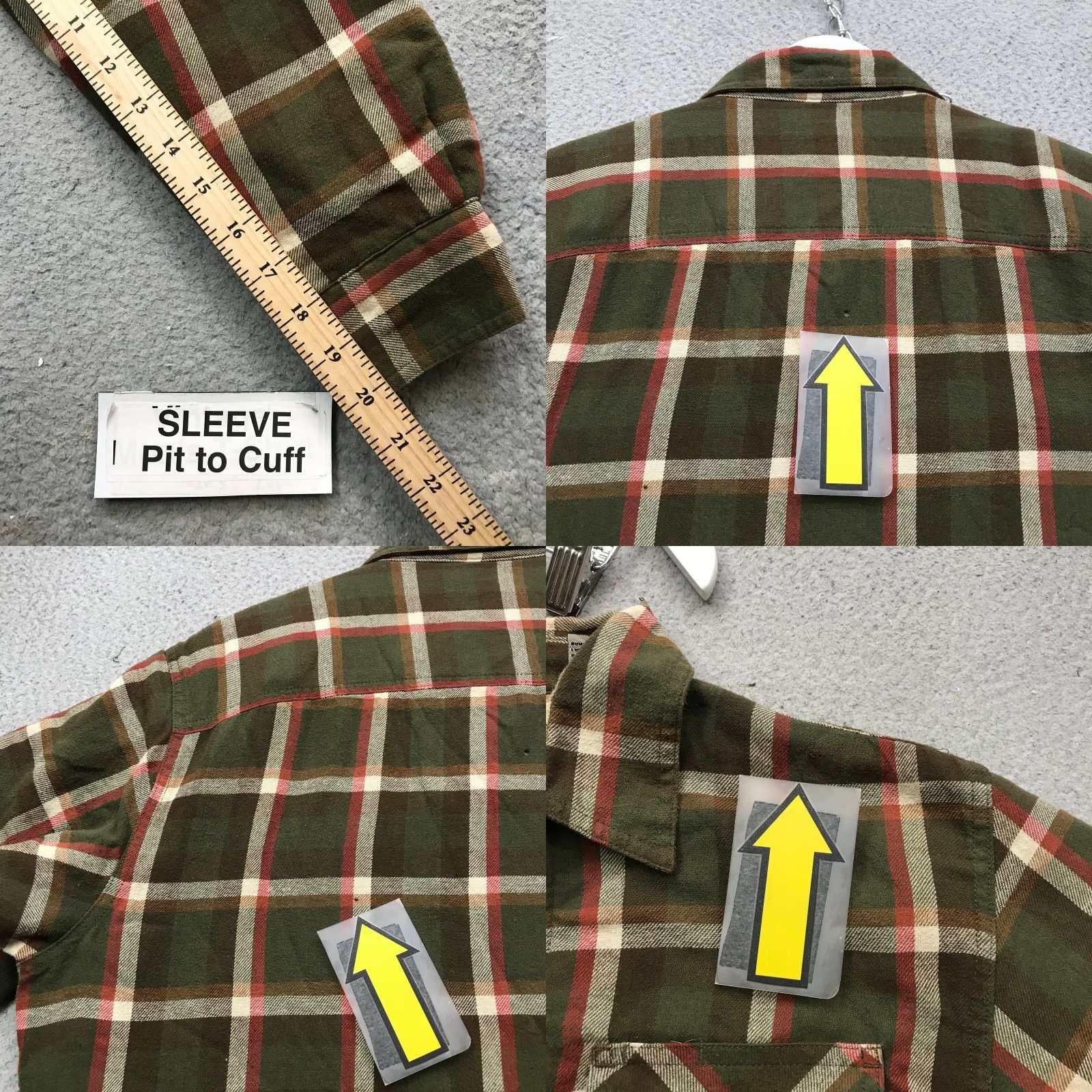 Wrangler Wrangler Button-Down Shirt Plaid Sherpa Lined Men M Casual Fall Winter Brown Green Red Size US M / EU 48-50 / 2 - 8 Thumbnail