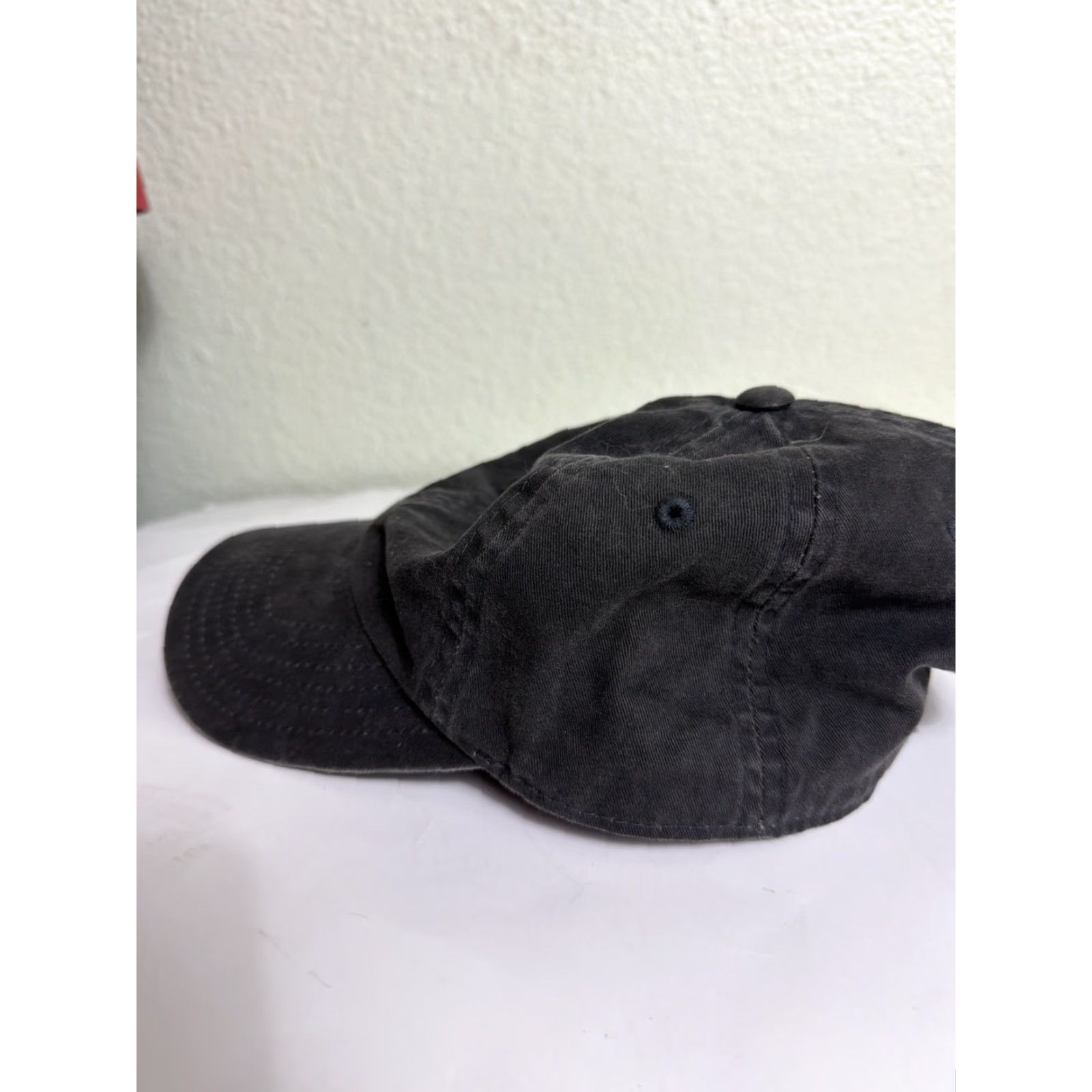 Vintage American Needs Strapback Baseball Hat Dad Faded Black Adjustable Size ONE SIZE - 6 Thumbnail